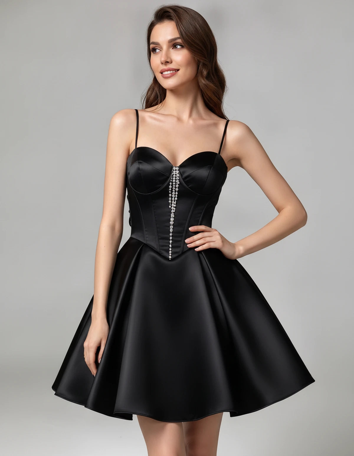 Kerensa Mini Dress — Black | SKU: SD-41654-black-2,SD-41654-black-4,SD-41654-black-6,SD-41654-black-8,SD-41654-black-10,SD-41654-black-12,SD-41654-black-14,SD-41654-black-16,SD-41654-black-18,SD-41654-black-20,SD-41654-black-22,SD-41654-black-24
