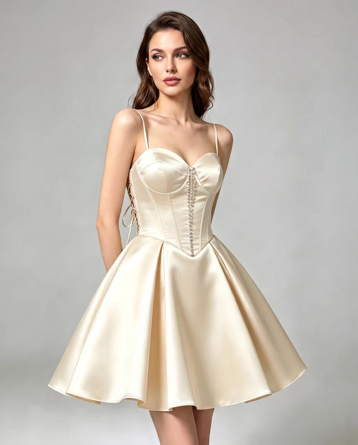 Kerensa Mini Dress — Champagne