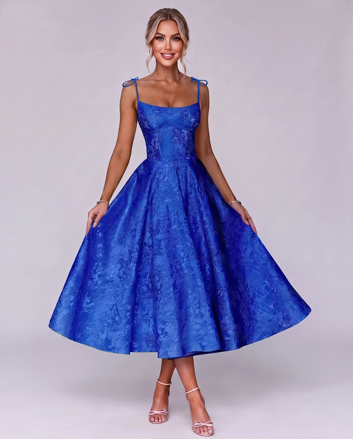Lalique Midi Dresses — Blue