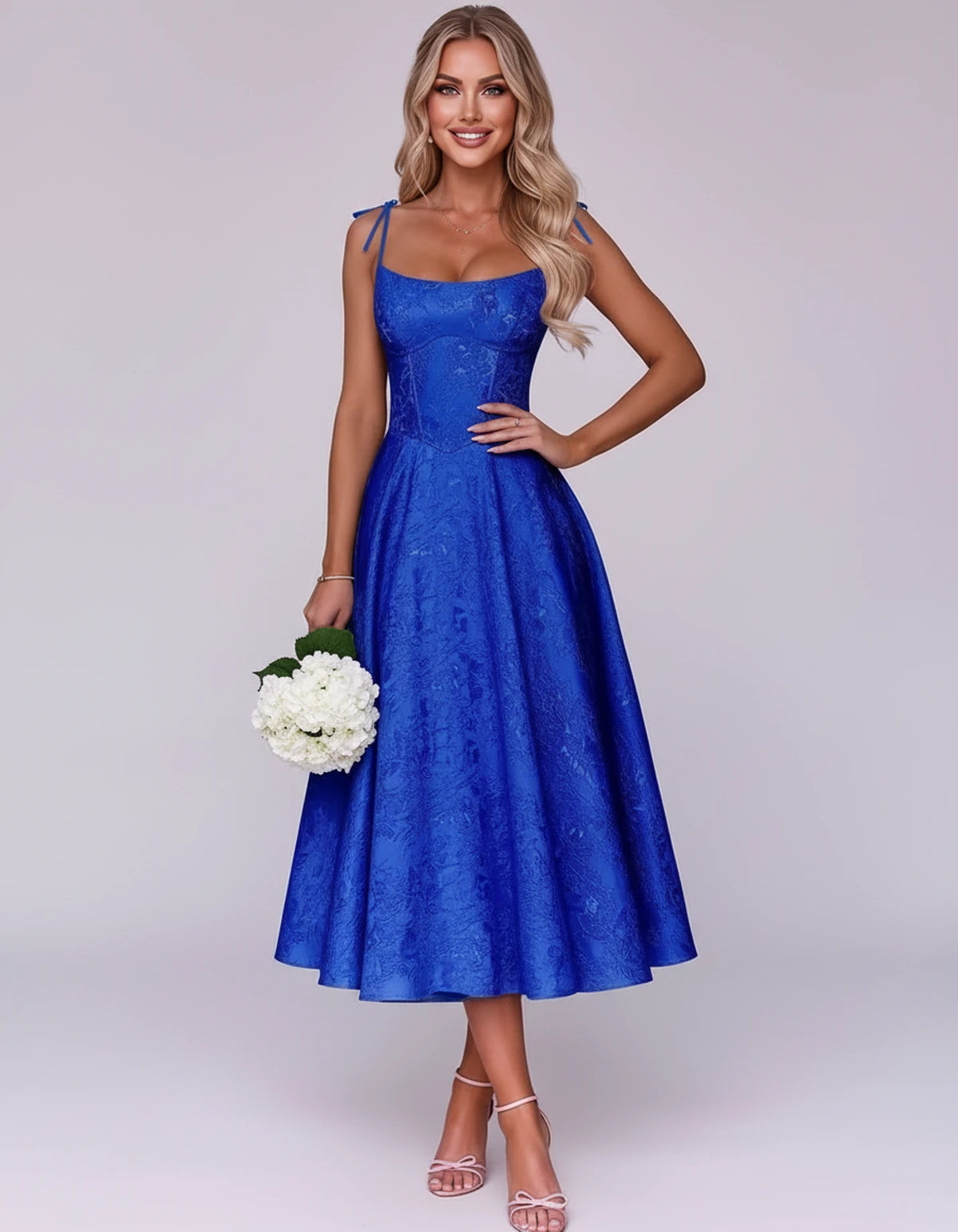 Lalique Midi Dresses — Blue | SKU: SD-68537-blue-2,SD-68537-blue-4,SD-68537-blue-6,SD-68537-blue-8,SD-68537-blue-10,SD-68537-blue-12,SD-68537-blue-14,SD-68537-blue-16,SD-68537-blue-16W,SD-68537-blue-18W,SD-68537-blue-20W,SD-68537-blue-22W