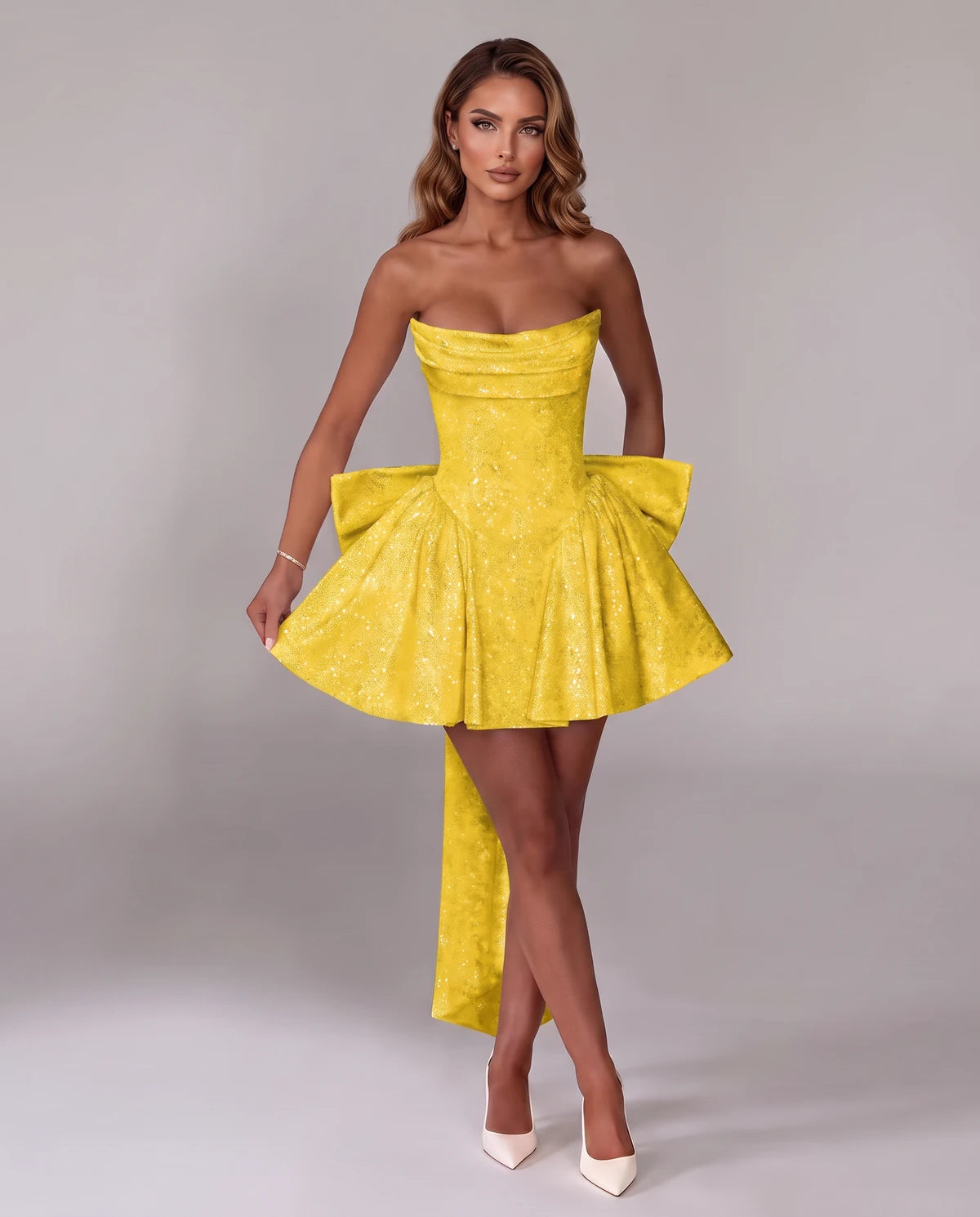 Lamorna Mini Dress — Yellow