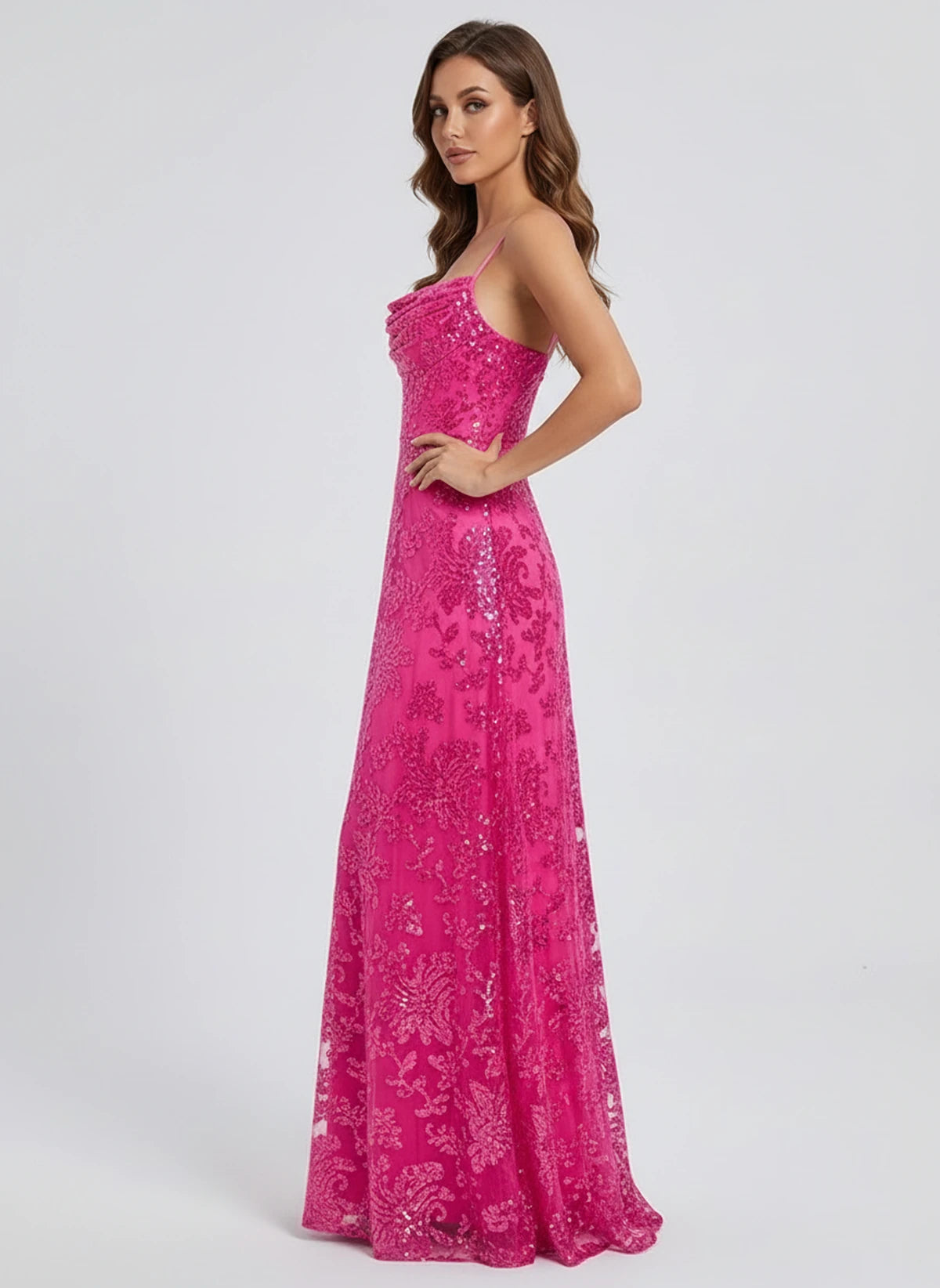 Lampedusa Maxi Dress — Hot Pink | SKU: SD-34990-hotpink-2,SD-34990-hotpink-4,SD-34990-hotpink-6,SD-34990-hotpink-8,SD-34990-hotpink-10,SD-34990-hotpink-12,SD-34990-hotpink-14,SD-34990-hotpink-16,SD-34990-hotpink-16W,SD-34990-hotpink-18W,SD-34990-hotpink-20W,SD-34990-hotpink-22W