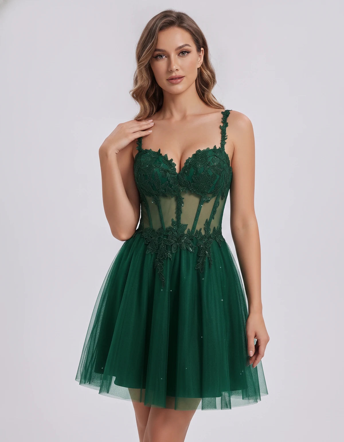 Lavandou Mini Dress — Emerald | SKU: SD-21933-emerald-2,SD-21933-emerald-4,SD-21933-emerald-6,SD-21933-emerald-8,SD-21933-emerald-10,SD-21933-emerald-12,SD-21933-emerald-14,SD-21933-emerald-16,SD-21933-emerald-16W,SD-21933-emerald-18W,SD-21933-emerald-20W,SD-21933-emerald-22W