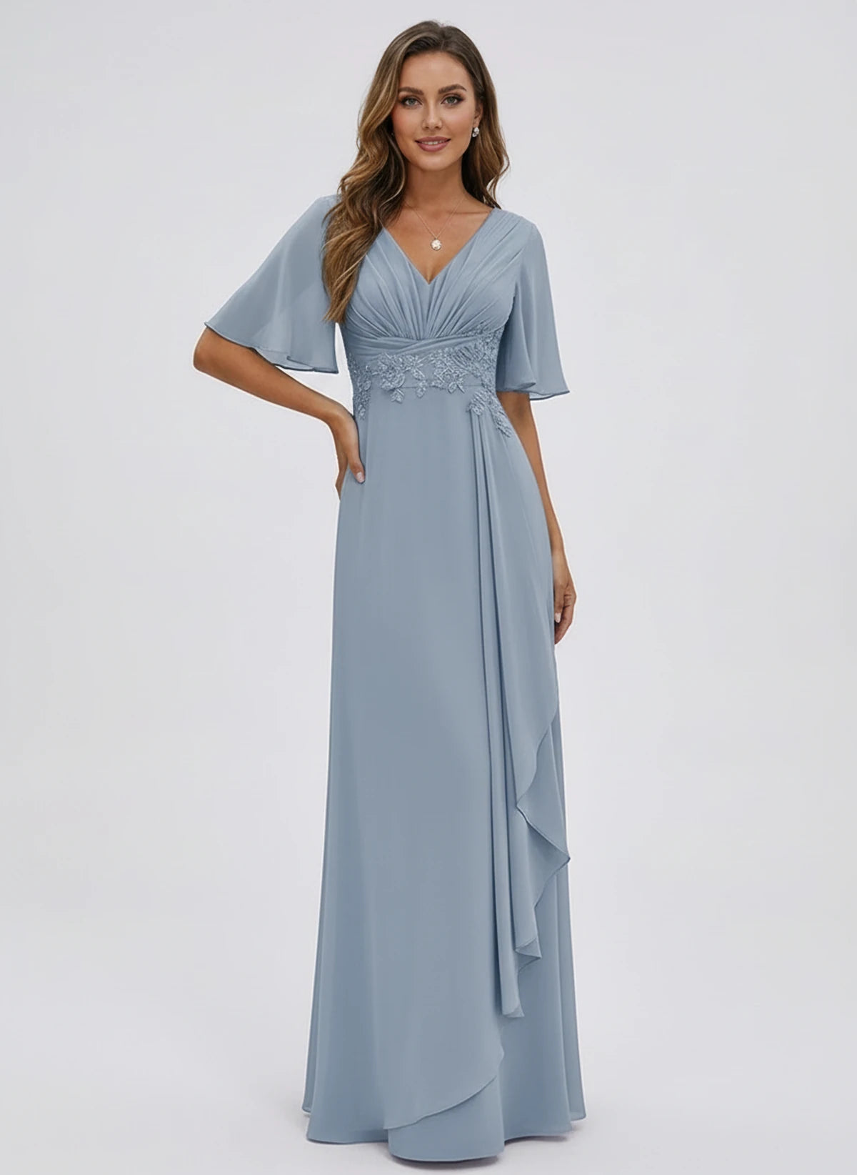 Lavinia Maxi Dress — Blue | SKU: SD-21668-blue-2,SD-21668-blue-4,SD-21668-blue-6,SD-21668-blue-8,SD-21668-blue-10,SD-21668-blue-12,SD-21668-blue-14,SD-21668-blue-16,SD-21668-blue-16W,SD-21668-blue-18W,SD-21668-blue-20W,SD-21668-blue-22W