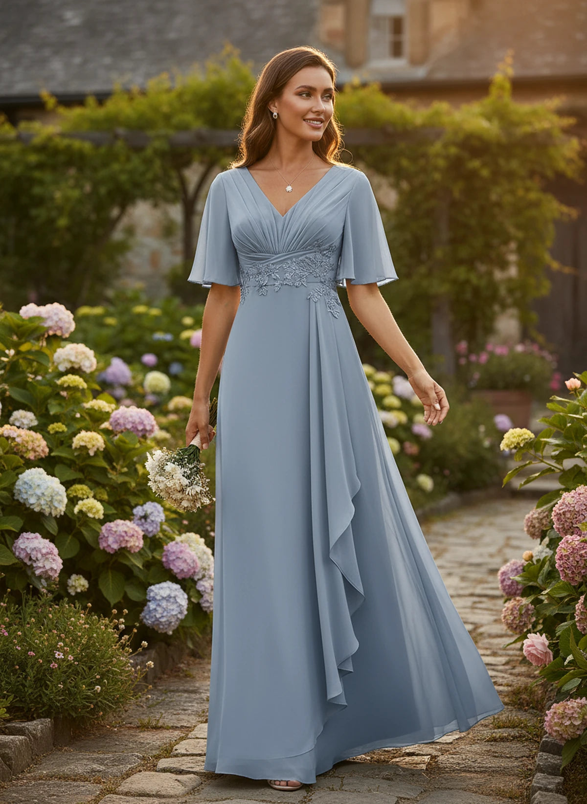 Lavinia Maxi Dress — Blue | SKU: SD-21668-blue-2,SD-21668-blue-4,SD-21668-blue-6,SD-21668-blue-8,SD-21668-blue-10,SD-21668-blue-12,SD-21668-blue-14,SD-21668-blue-16,SD-21668-blue-16W,SD-21668-blue-18W,SD-21668-blue-20W,SD-21668-blue-22W