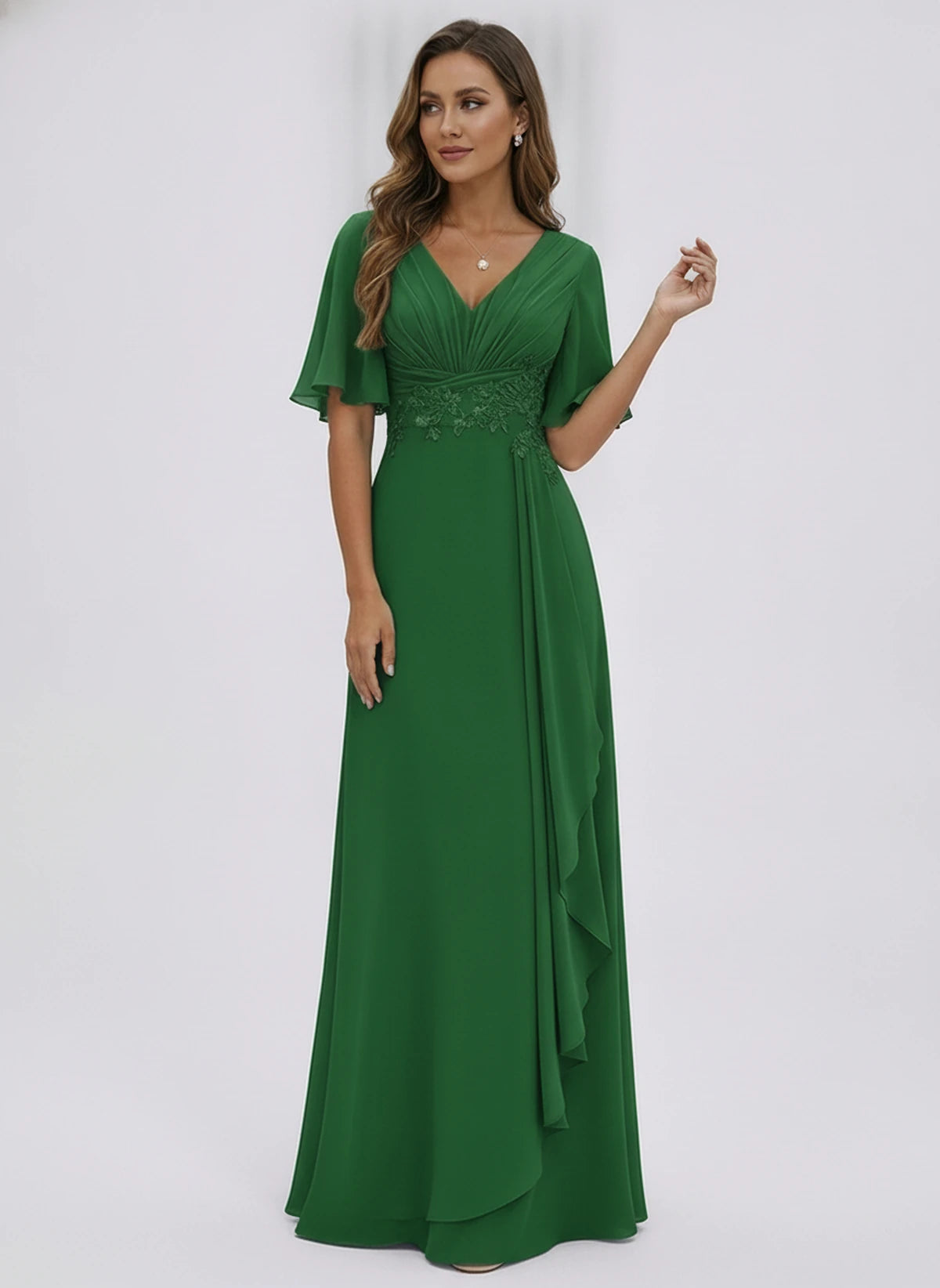 Lavinia Maxi Dress — Green | SKU: SD-21668-green-2,SD-21668-green-4,SD-21668-green-6,SD-21668-green-8,SD-21668-green-10,SD-21668-green-12,SD-21668-green-14,SD-21668-green-16,SD-21668-green-16W,SD-21668-green-18W,SD-21668-green-20W,SD-21668-green-22W