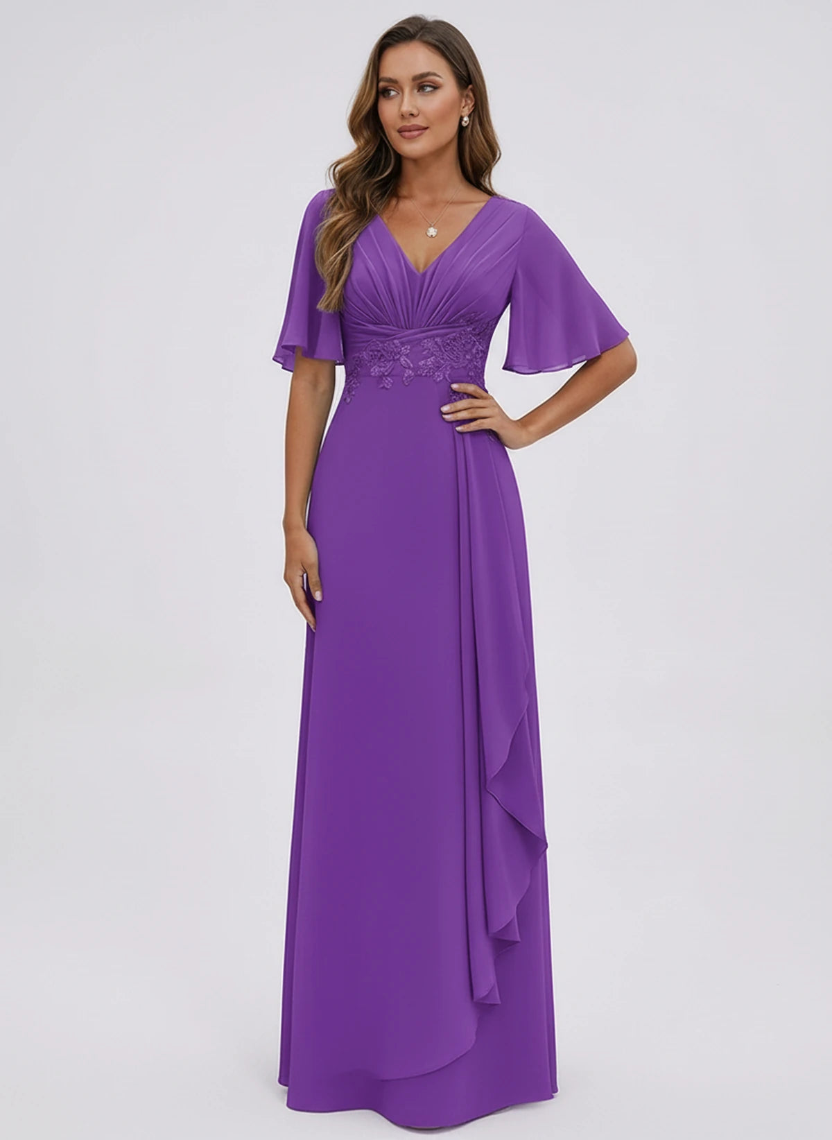 Lavinia Maxi Dress — Purple | SKU: SD-21668-purple-2,SD-21668-purple-4,SD-21668-purple-6,SD-21668-purple-8,SD-21668-purple-10,SD-21668-purple-12,SD-21668-purple-14,SD-21668-purple-16,SD-21668-purple-16W,SD-21668-purple-18W,SD-21668-purple-20W,SD-21668-purple-22W