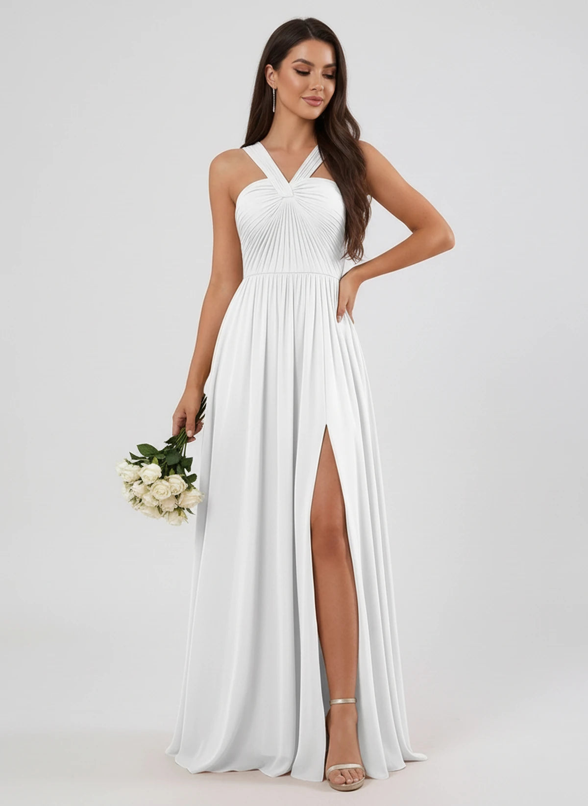 Lazuli Maxi Dress — White | SKU: SD-84842-white-2,SD-84842-white-4,SD-84842-white-6,SD-84842-white-8,SD-84842-white-10,SD-84842-white-12,SD-84842-white-14,SD-84842-white-16,SD-84842-white-16W,SD-84842-white-18W,SD-84842-white-20W,SD-84842-white-22W