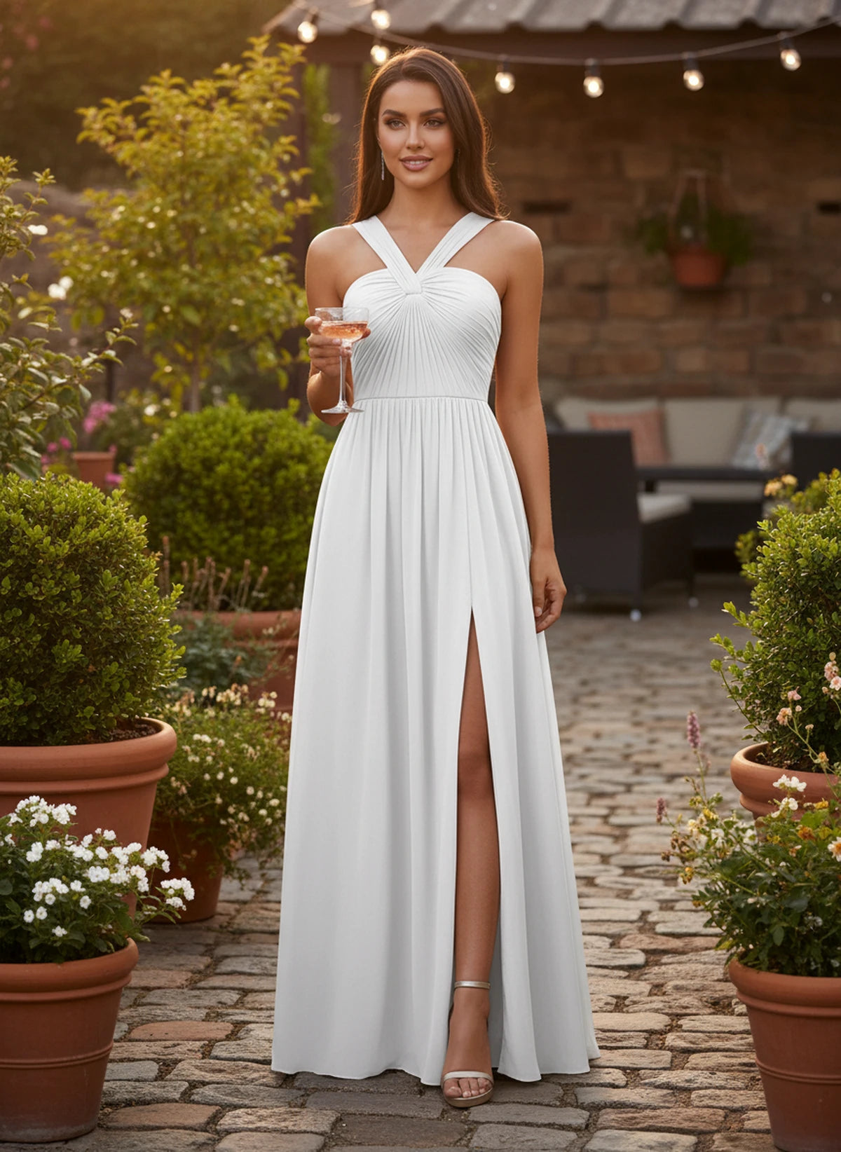 Lazuli Maxi Dress — White | SKU: SD-84842-white-2,SD-84842-white-4,SD-84842-white-6,SD-84842-white-8,SD-84842-white-10,SD-84842-white-12,SD-84842-white-14,SD-84842-white-16,SD-84842-white-16W,SD-84842-white-18W,SD-84842-white-20W,SD-84842-white-22W