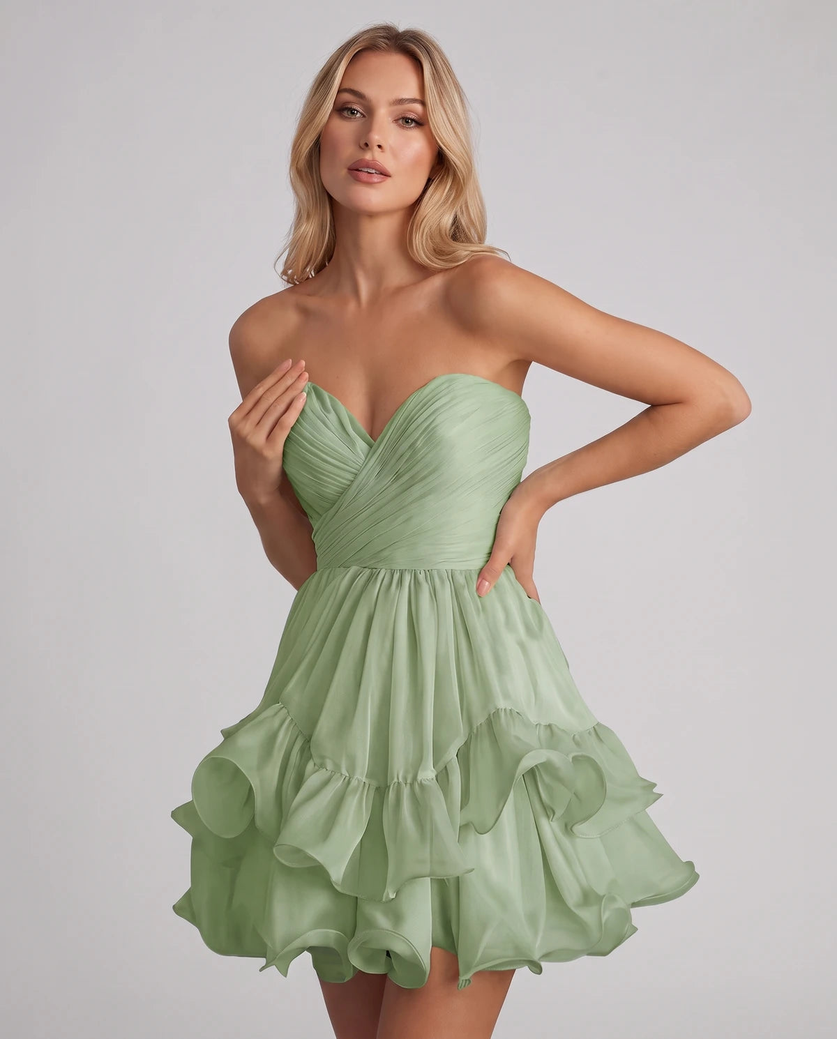 Lenora Mini Dress — Dusty Sage