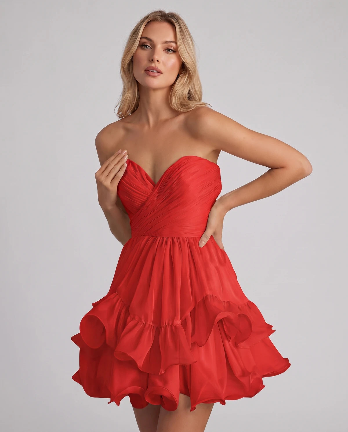 Lenora Mini Dress — Red
