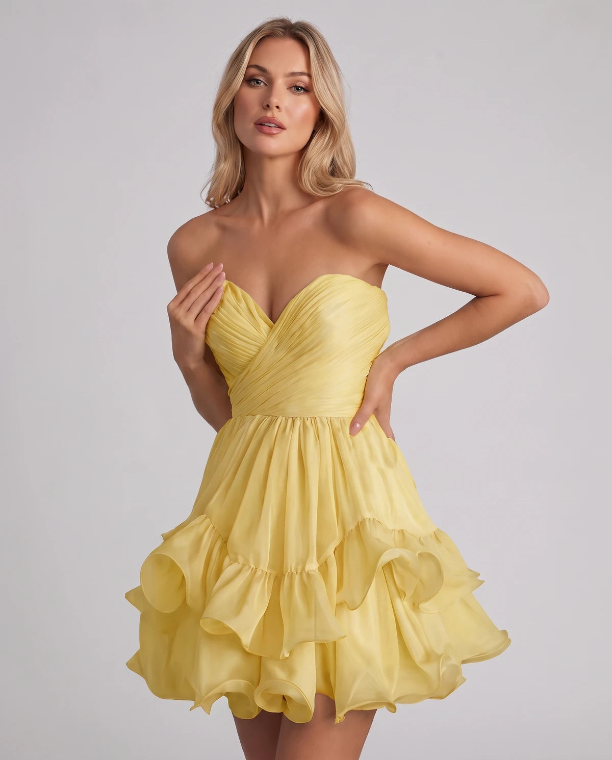 Lenora Mini Dress — Yellow