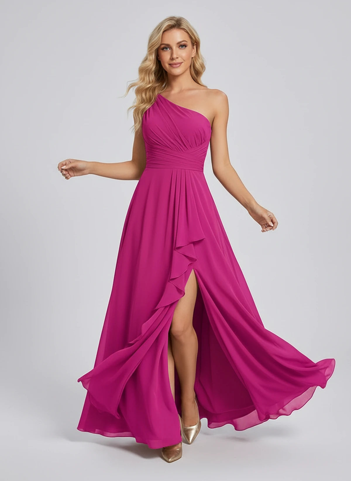 Leontine Maxi Dress — Hot Pink | SKU: SD-59248-hotpink-2,SD-59248-hotpink-4,SD-59248-hotpink-6,SD-59248-hotpink-8,SD-59248-hotpink-10,SD-59248-hotpink-12,SD-59248-hotpink-14,SD-59248-hotpink-16,SD-59248-hotpink-16W,SD-59248-hotpink-18W,SD-59248-hotpink-20W,SD-59248-hotpink-22W