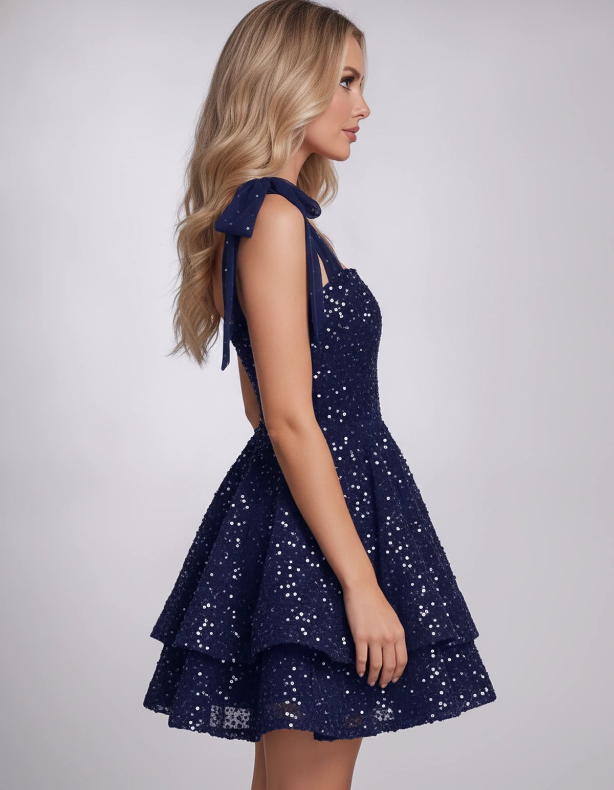 Linnea Mini Dress — Navy | SKU: SD-47708-navy-2,SD-47708-navy-4,SD-47708-navy-6,SD-47708-navy-8,SD-47708-navy-10,SD-47708-navy-12,SD-47708-navy-14,SD-47708-navy-16,SD-47708-navy-16W,SD-47708-navy-18W,SD-47708-navy-20,SD-47708-navy-20W