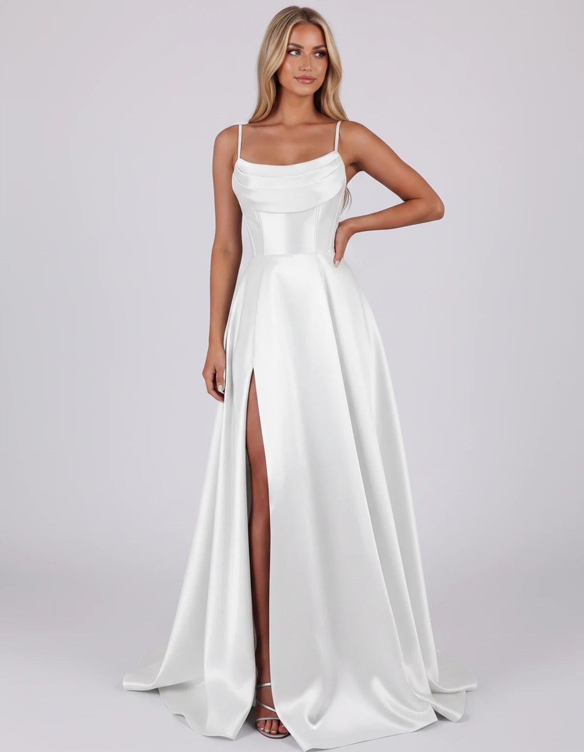 Liviana Maxi Dress — White | SKU: SD-03688-white-2,SD-03688-white-4,SD-03688-white-6,SD-03688-white-8,SD-03688-white-10,SD-03688-white-12,SD-03688-white-14,SD-03688-white-16,SD-03688-white-16W,SD-03688-white-18W,SD-03688-white-20W,SD-03688-white-22W