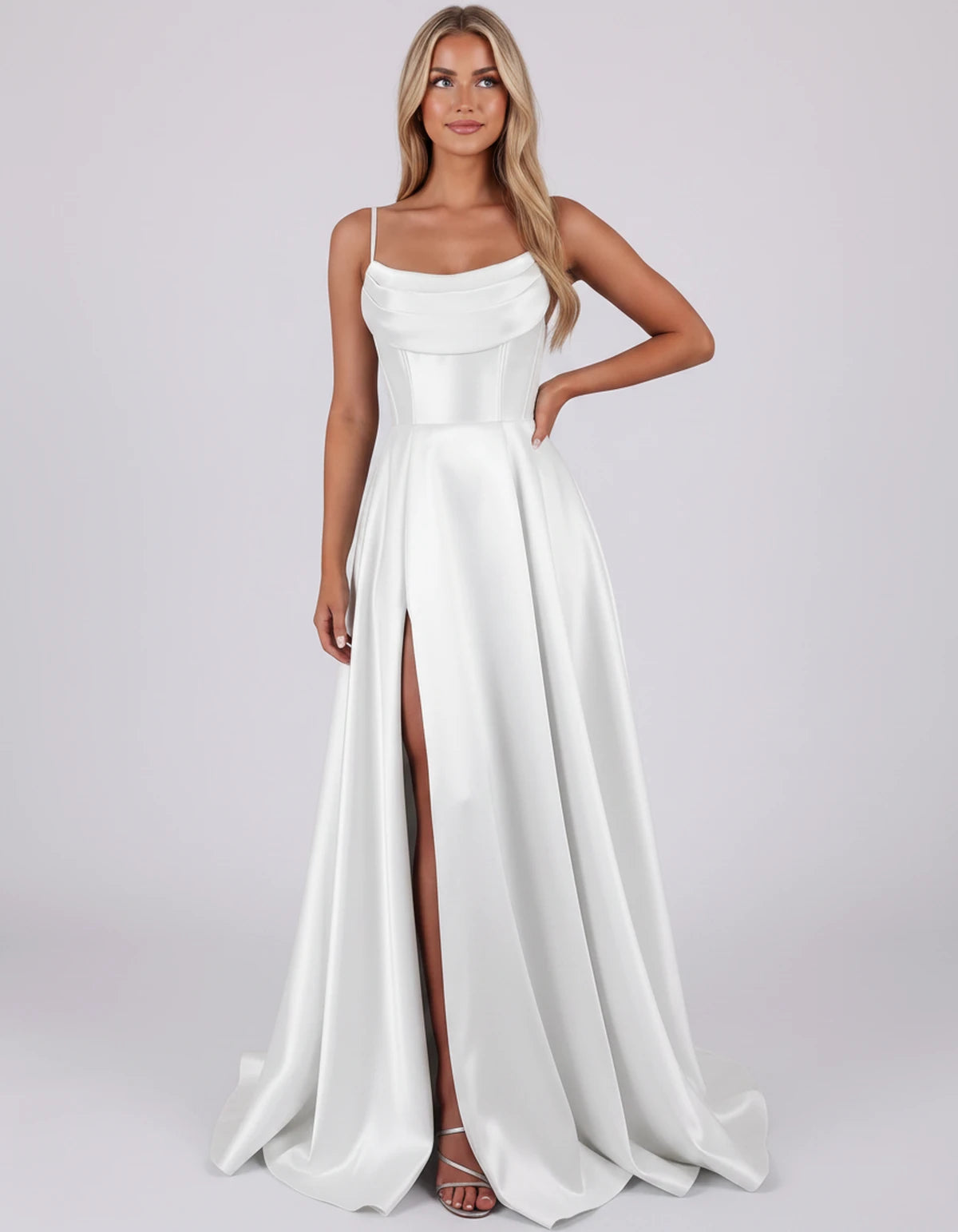 Liviana Maxi Dress — White | SKU: SD-03688-white-2,SD-03688-white-4,SD-03688-white-6,SD-03688-white-8,SD-03688-white-10,SD-03688-white-12,SD-03688-white-14,SD-03688-white-16,SD-03688-white-16W,SD-03688-white-18W,SD-03688-white-20W,SD-03688-white-22W
