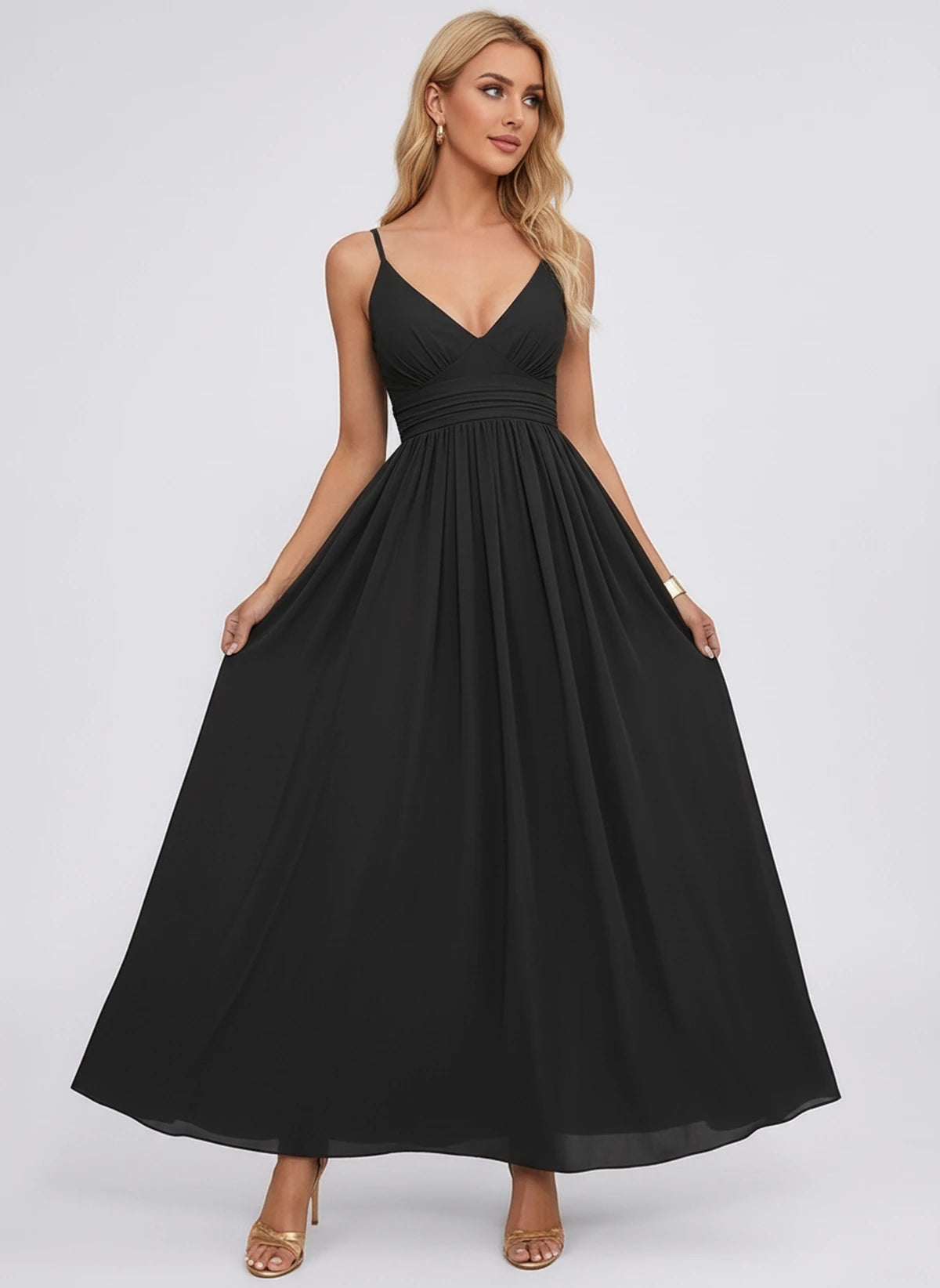 Louvain Maxi Dress — Black | SKU: SD-61574-black-2,SD-61574-black-4,SD-61574-black-6,SD-61574-black-8,SD-61574-black-10,SD-61574-black-12,SD-61574-black-14,SD-61574-black-16,SD-61574-black-16W,SD-61574-black-18W,SD-61574-black-20W,SD-61574-black-22W