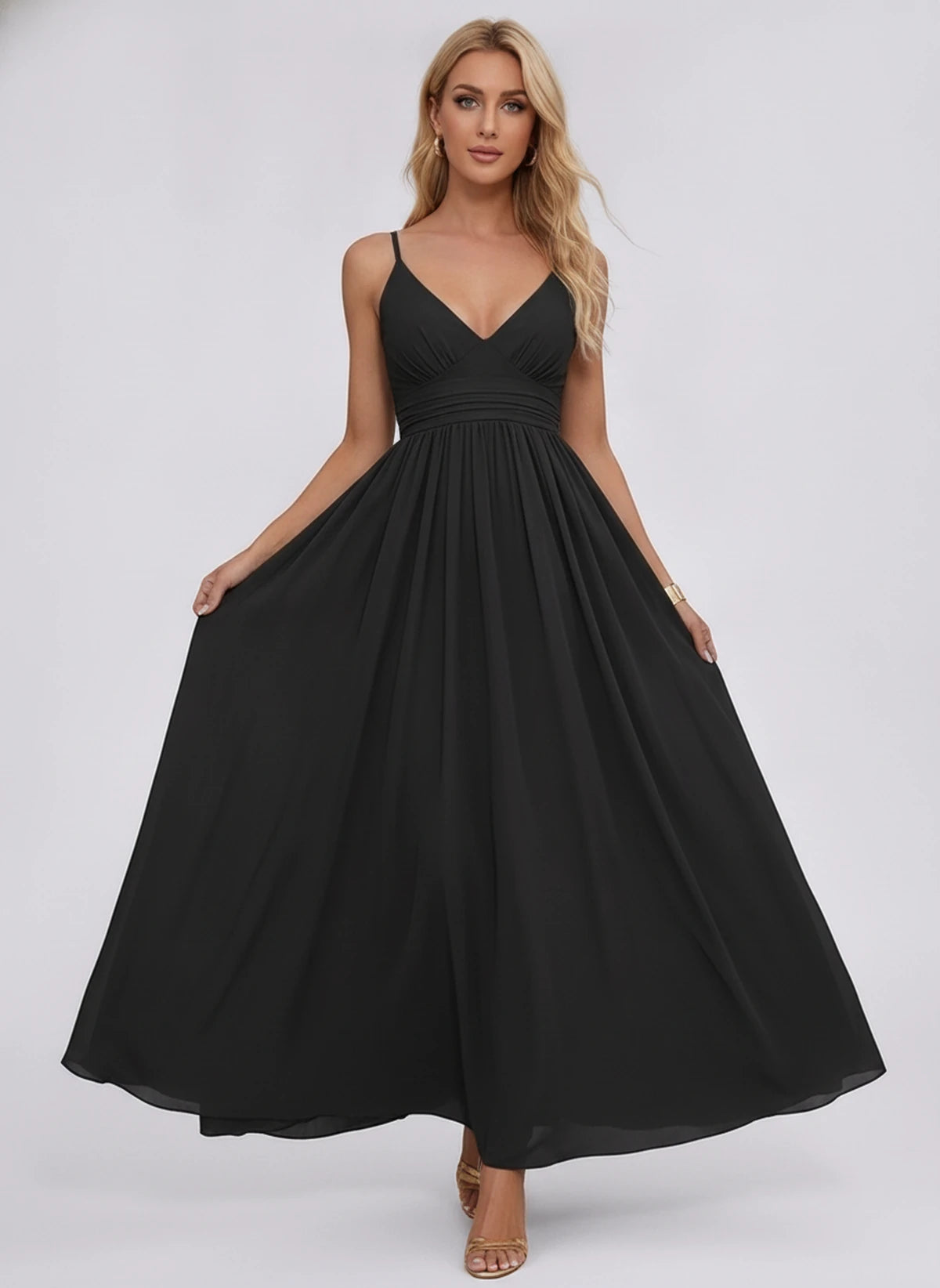 Louvain Maxi Dress — Black | SKU: SD-61574-black-2,SD-61574-black-4,SD-61574-black-6,SD-61574-black-8,SD-61574-black-10,SD-61574-black-12,SD-61574-black-14,SD-61574-black-16,SD-61574-black-16W,SD-61574-black-18W,SD-61574-black-20W,SD-61574-black-22W