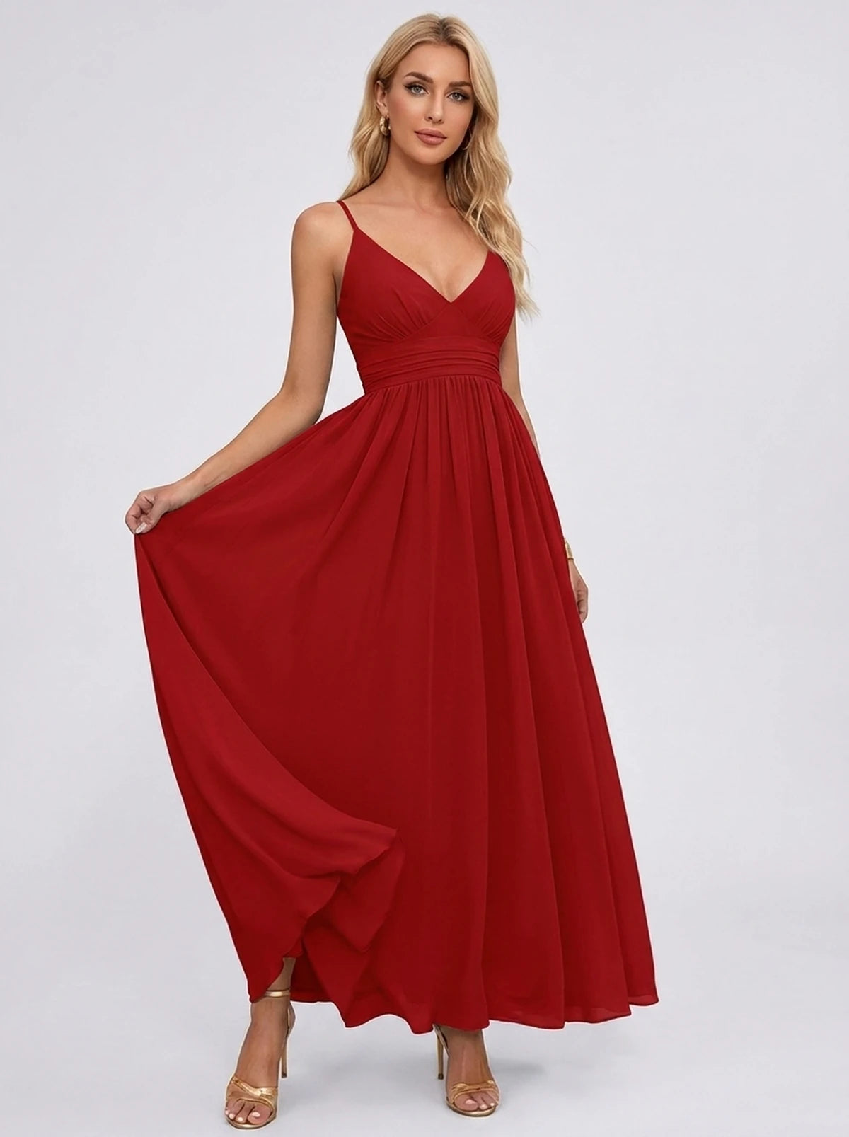 Louvain Maxi Dress — Red