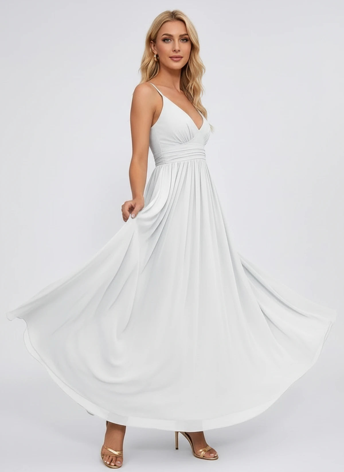 Louvain Maxi Dress — White | SKU: SD-61574-white-2,SD-61574-white-4,SD-61574-white-6,SD-61574-white-8,SD-61574-white-10,SD-61574-white-12,SD-61574-white-14,SD-61574-white-16,SD-61574-white-16W,SD-61574-white-18W,SD-61574-white-20W,SD-61574-white-22W
