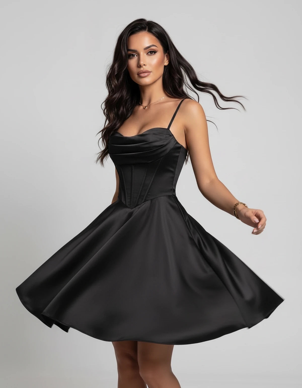 Lucerne Midi Dresses — Black | SKU: SD-37240-black-2,SD-37240-black-4,SD-37240-black-6,SD-37240-black-8,SD-37240-black-10,SD-37240-black-12,SD-37240-black-14,SD-37240-black-16,SD-37240-black-16W,SD-37240-black-18W,SD-37240-black-20W,SD-37240-black-22W