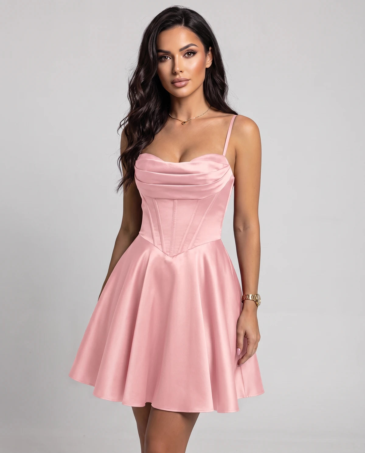 Lucerne Midi Dresses — Pink
