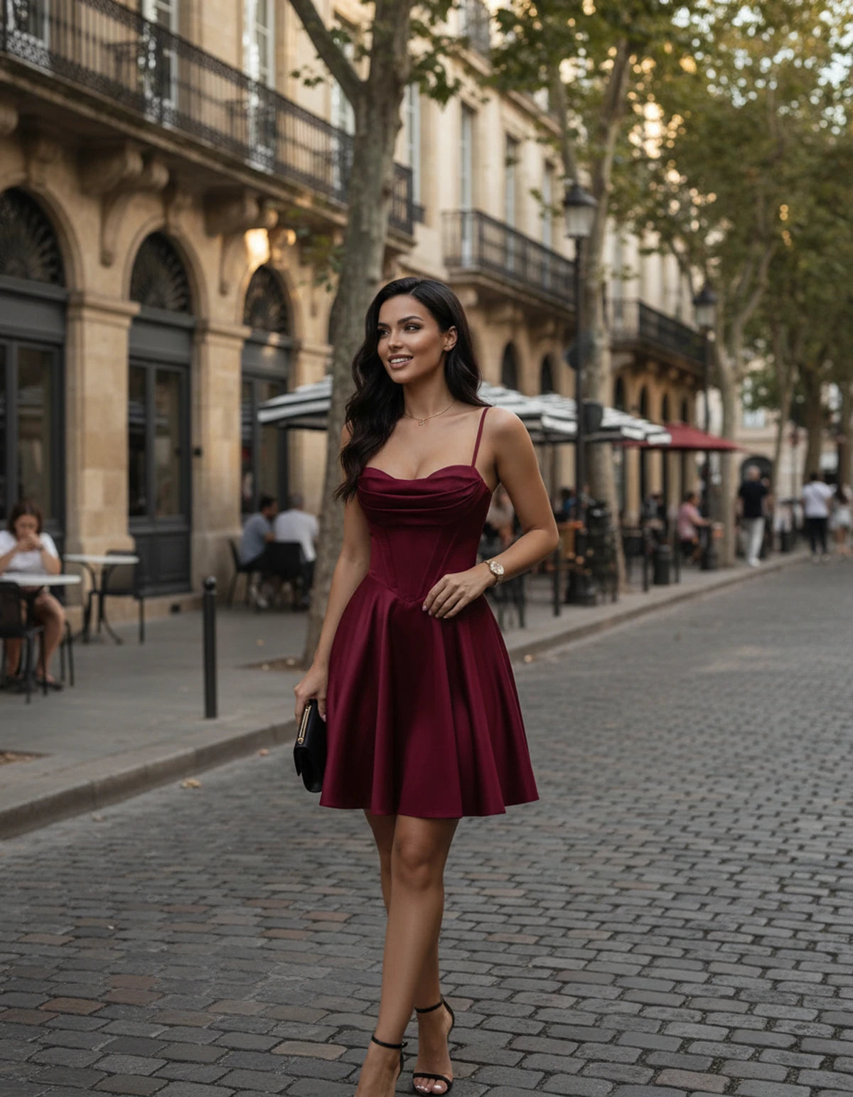 Lucerne Midi Dresses — Red | SKU: SD-37240-red-2,SD-37240-red-4,SD-37240-red-6,SD-37240-red-8,SD-37240-red-10,SD-37240-red-12,SD-37240-red-14,SD-37240-red-16,SD-37240-red-16W,SD-37240-red-18W,SD-37240-red-20W,SD-37240-red-22W