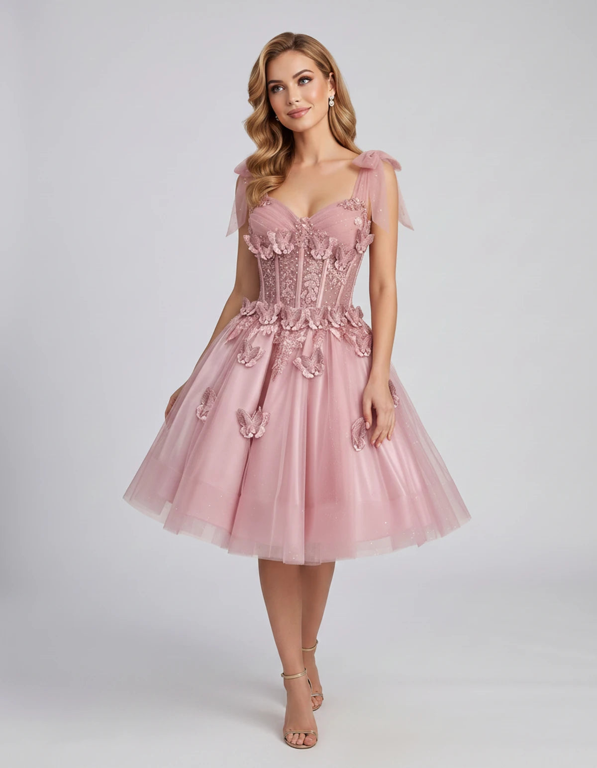 Lumielle Mini Dress — Pink | SKU: SD-95433-pink-2,SD-95433-pink-4,SD-95433-pink-6,SD-95433-pink-8,SD-95433-pink-10,SD-95433-pink-12,SD-95433-pink-14,SD-95433-pink-16,SD-95433-pink-16W,SD-95433-pink-18W,SD-95433-pink-20W,SD-95433-pink-22W