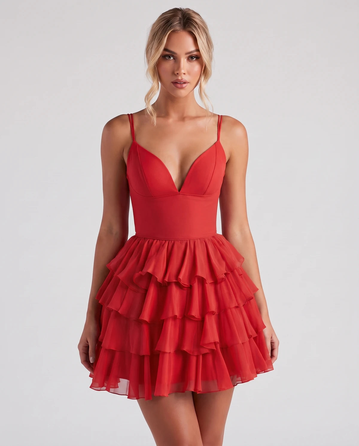 Mahonia Mini Dress — Red