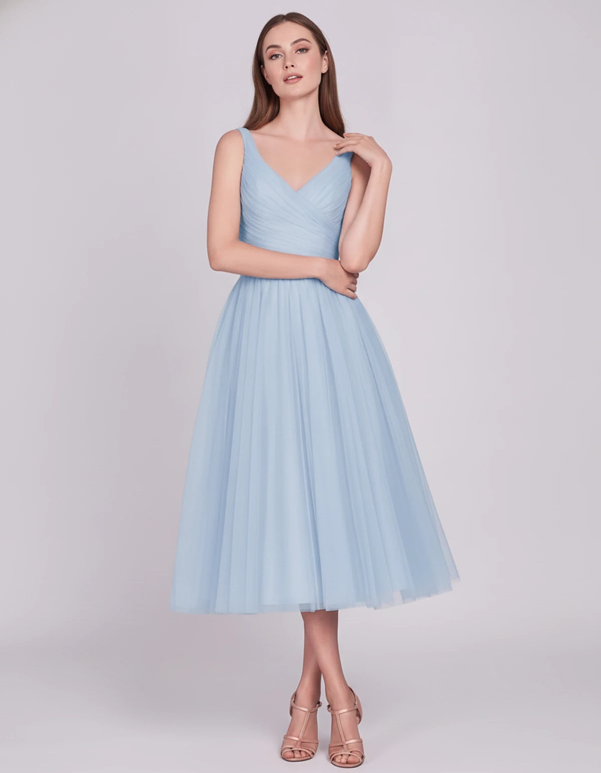 Majorelle Midi Dresses — Blue | SKU: SD-96246-blue-2,SD-96246-blue-4,SD-96246-blue-6,SD-96246-blue-8,SD-96246-blue-10,SD-96246-blue-12,SD-96246-blue-14,SD-96246-blue-16,SD-96246-blue-14 Plus,SD-96246-blue-18 Plus,SD-96246-blue-22 Plus,SD-96246-blue-24W