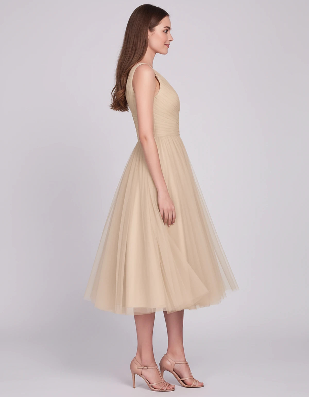 Majorelle Midi Dresses — Nude | SKU: SD-96246-nude-2,SD-96246-nude-4,SD-96246-nude-6,SD-96246-nude-8,SD-96246-nude-10,SD-96246-nude-12,SD-96246-nude-14,SD-96246-nude-16,SD-96246-nude-14 Plus,SD-96246-nude-18 Plus,SD-96246-nude-22 Plus,SD-96246-nude-24W