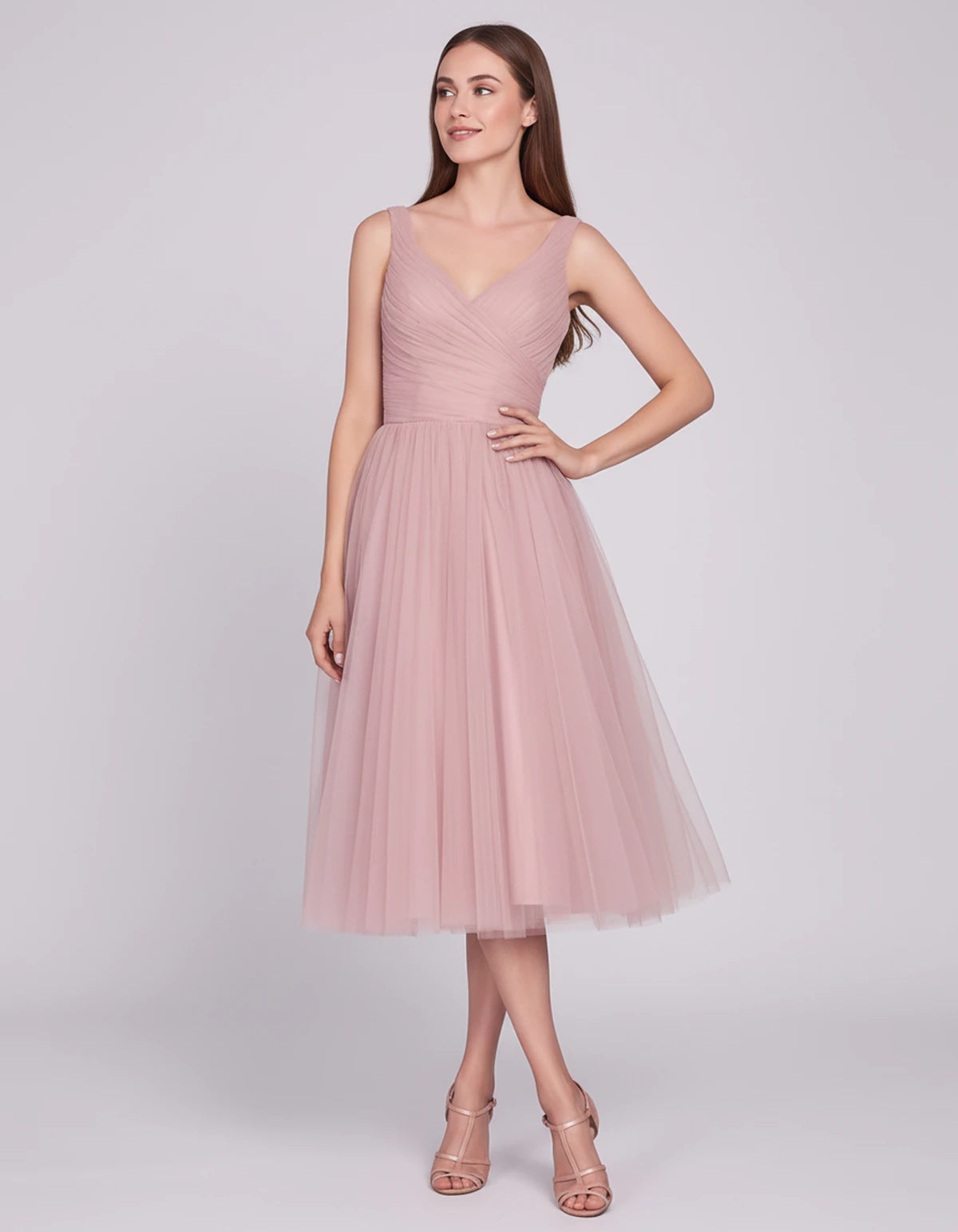 Majorelle Midi Dresses — Pink | SKU: SD-96246-pink-2,SD-96246-pink-4,SD-96246-pink-6,SD-96246-pink-8,SD-96246-pink-10,SD-96246-pink-12,SD-96246-pink-14,SD-96246-pink-16,SD-96246-pink-14 Plus,SD-96246-pink-18 Plus,SD-96246-pink-22 Plus,SD-96246-pink-24W