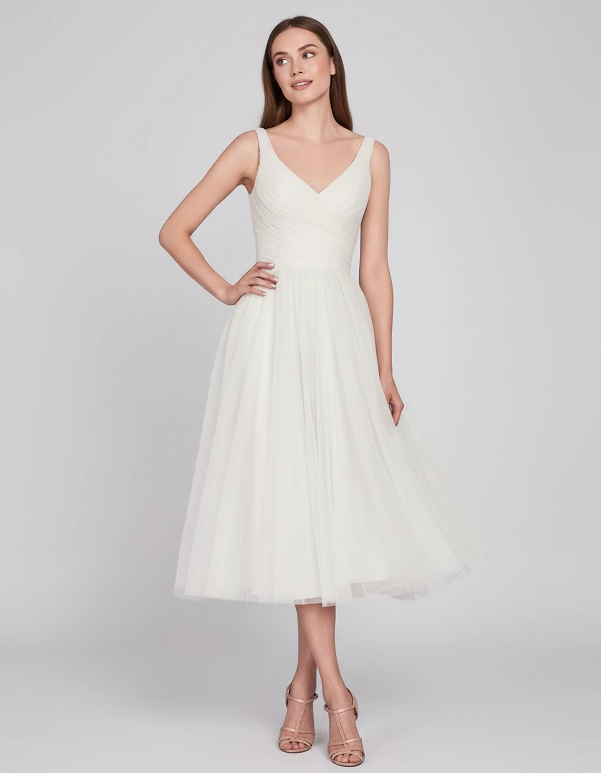 Majorelle Midi Dresses — White | SKU: SD-96246-white-2,SD-96246-white-4,SD-96246-white-6,SD-96246-white-8,SD-96246-white-10,SD-96246-white-12,SD-96246-white-14,SD-96246-white-16,SD-96246-white-14 Plus,SD-96246-white-18 Plus,SD-96246-white-22 Plus,SD-96246-white-24W