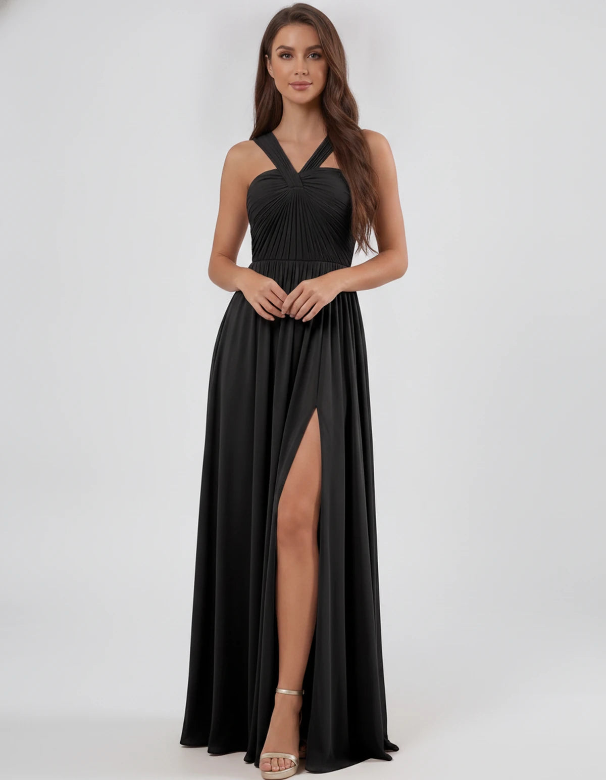 Malvina Maxi Dress — Black | SKU: SD-82699-black-2,SD-82699-black-4,SD-82699-black-6,SD-82699-black-8,SD-82699-black-10,SD-82699-black-12,SD-82699-black-14,SD-82699-black-16,SD-82699-black-16W,SD-82699-black-18W,SD-82699-black-20W,SD-82699-black-22W