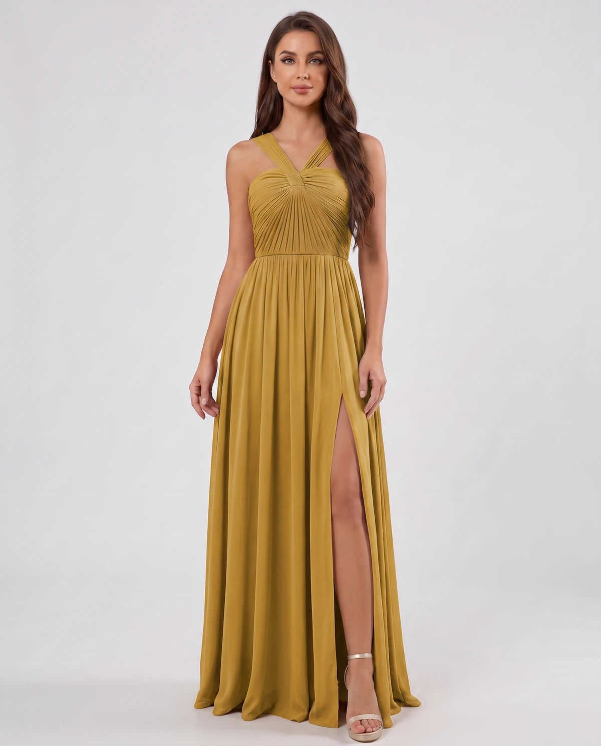 Malvina Maxi Dress — Gold