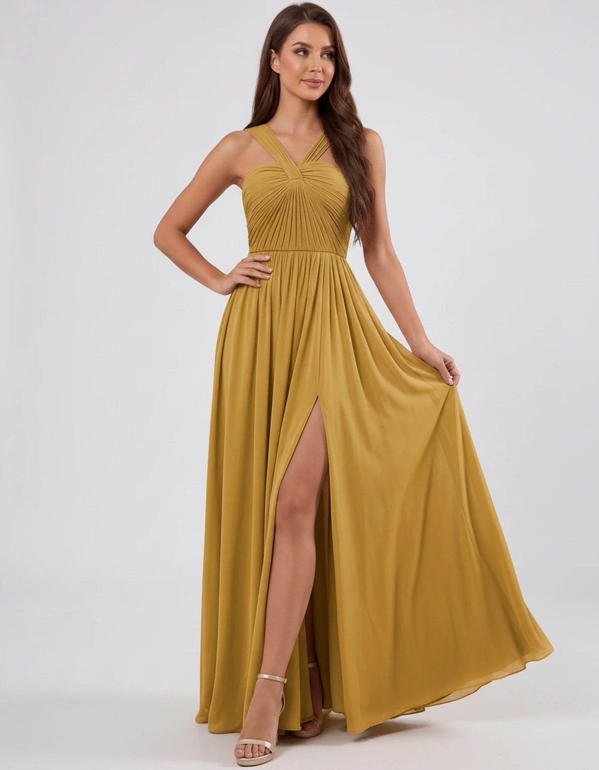 Malvina Maxi Dress — Gold | SKU: SD-82699-gold-2,SD-82699-gold-4,SD-82699-gold-6,SD-82699-gold-8,SD-82699-gold-10,SD-82699-gold-12,SD-82699-gold-14,SD-82699-gold-16,SD-82699-gold-16W,SD-82699-gold-18W,SD-82699-gold-20W,SD-82699-gold-22W
