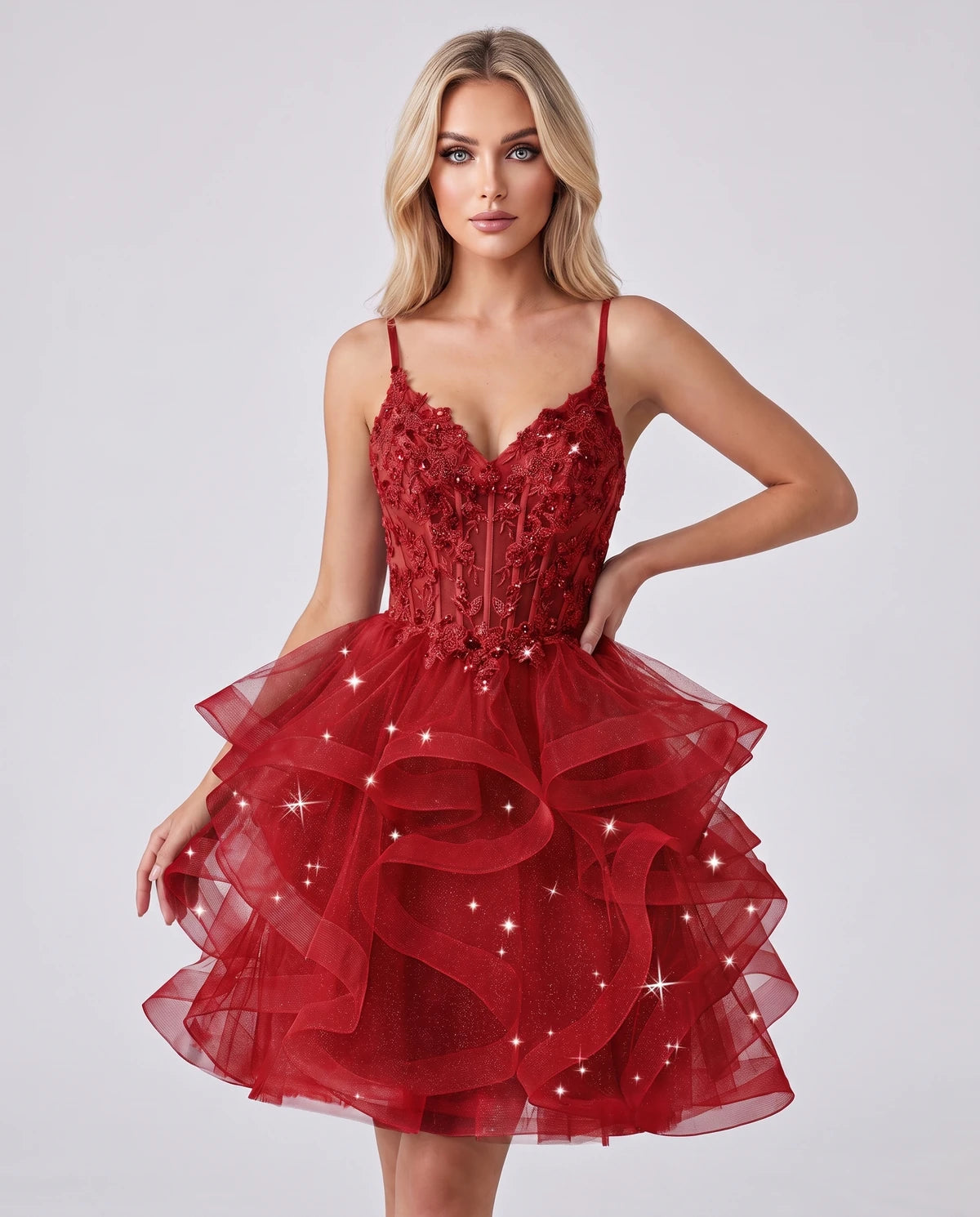 Mandarine Mini Dress — Red