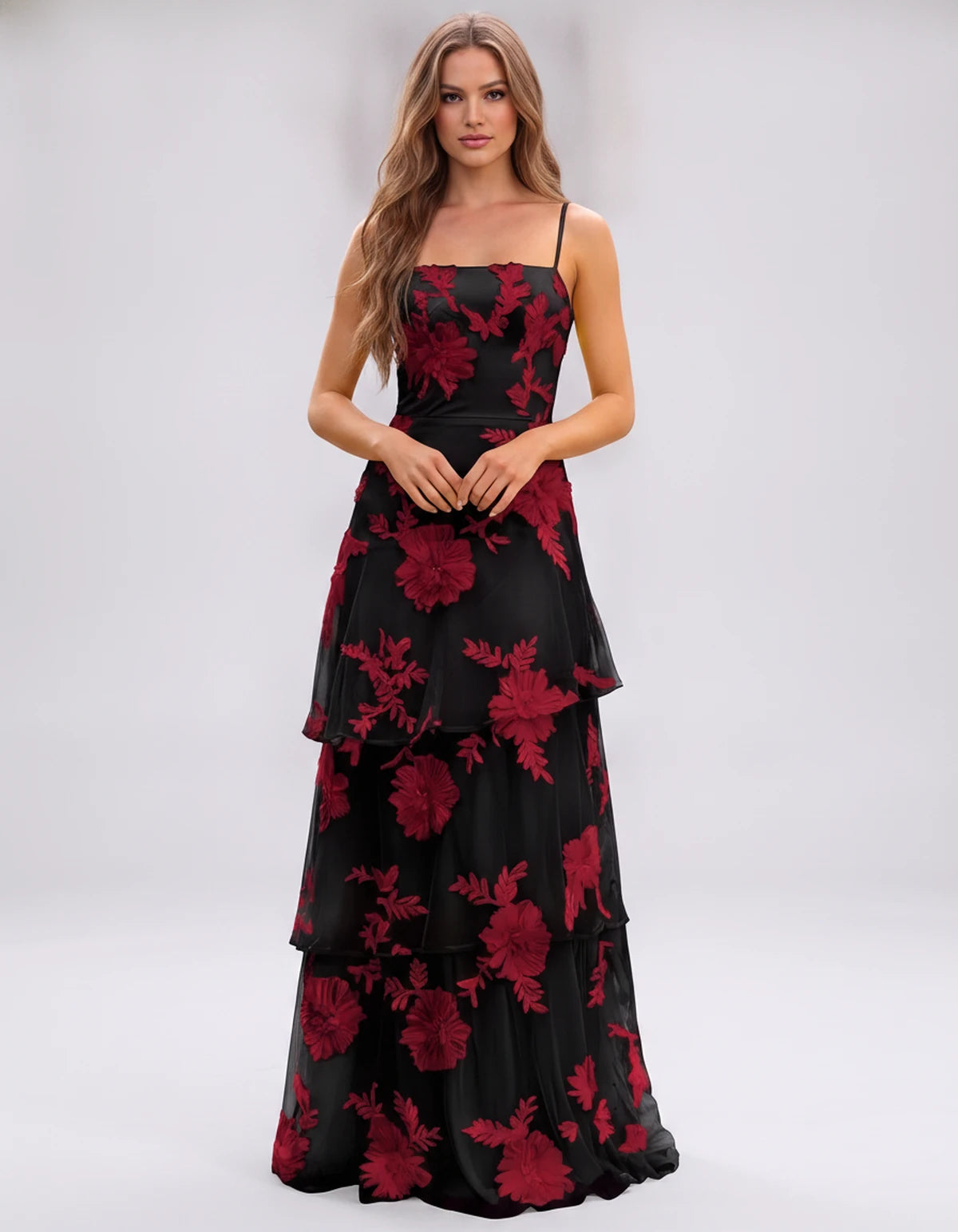 Manon Maxi Dress — Red | SKU: SD-88242-red-2,SD-88242-red-4,SD-88242-red-6,SD-88242-red-8,SD-88242-red-10,SD-88242-red-12,SD-88242-red-14,SD-88242-red-16,SD-88242-red-16W,SD-88242-red-18W,SD-88242-red-20W,SD-88242-red-22W