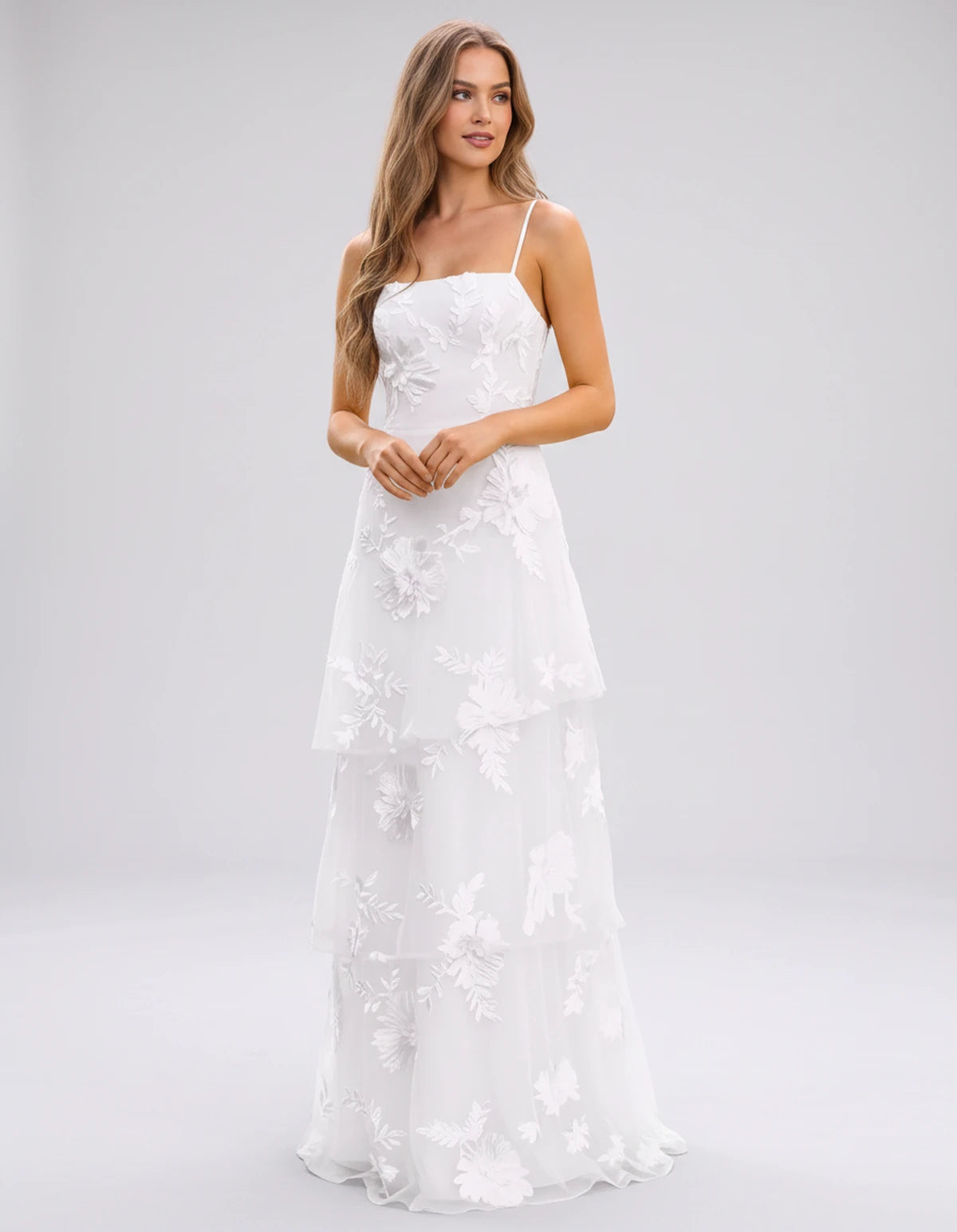 Manon Maxi Dress — White | SKU: SD-88242-white-2,SD-88242-white-4,SD-88242-white-6,SD-88242-white-8,SD-88242-white-10,SD-88242-white-12,SD-88242-white-14,SD-88242-white-16,SD-88242-white-16W,SD-88242-white-18W,SD-88242-white-20W,SD-88242-white-22W