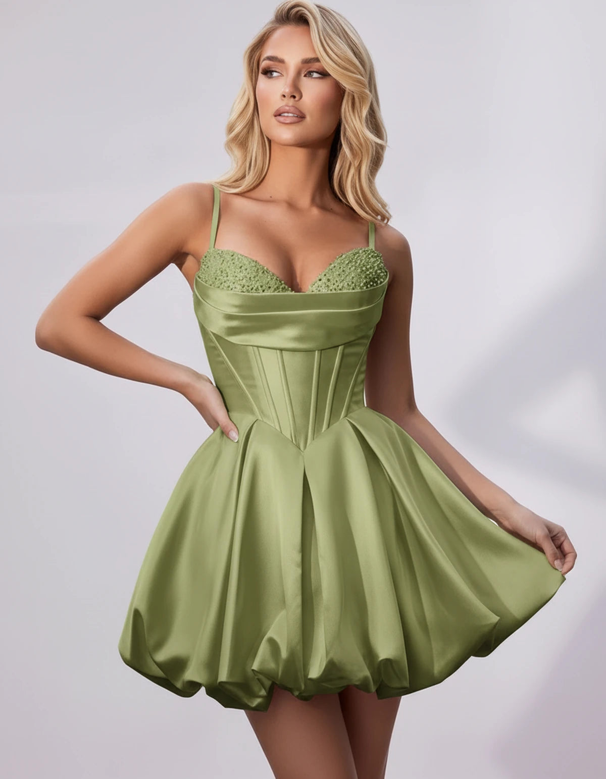 Marceline Mini Dress — Dusty Sage | SKU: SD-50451-dustysage-2,SD-50451-dustysage-4,SD-50451-dustysage-6,SD-50451-dustysage-8,SD-50451-dustysage-10,SD-50451-dustysage-12,SD-50451-dustysage-14,SD-50451-dustysage-16,SD-50451-dustysage-16W,SD-50451-dustysage-18W,SD-50451-dustysage-20W,SD-50451-dustysage-22W