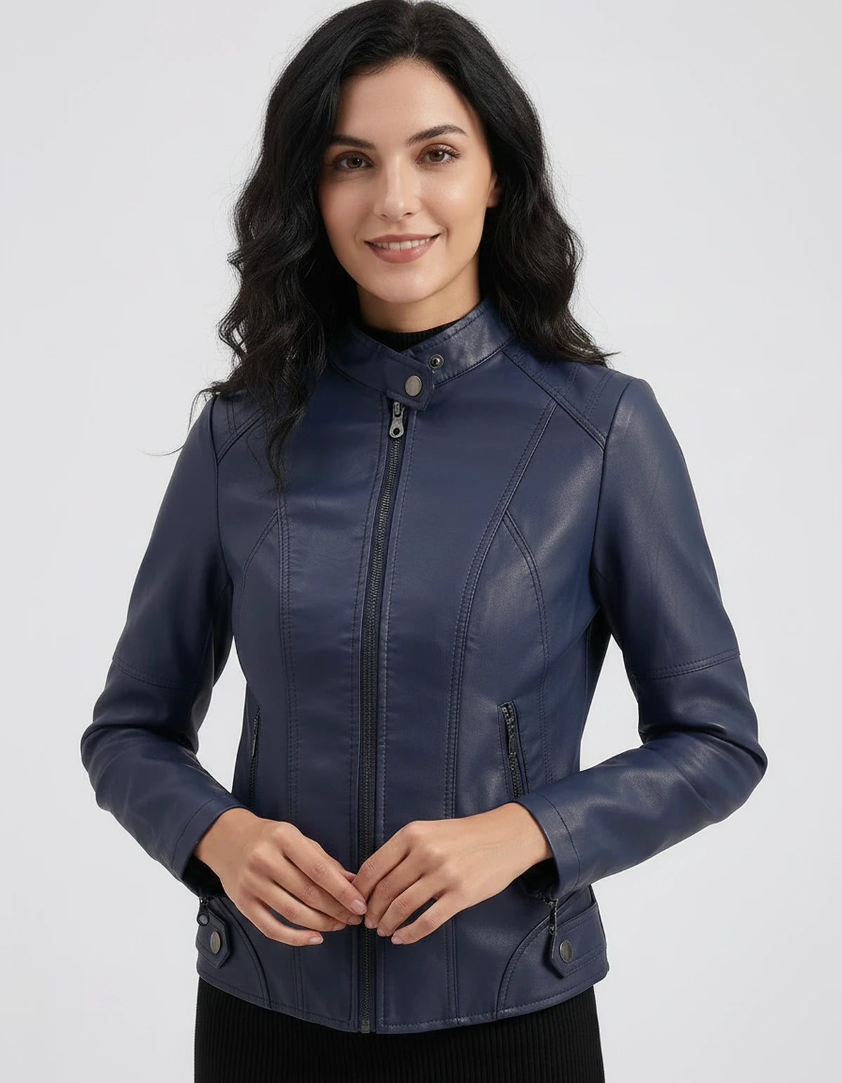 Marcelline Coat — Dark Blue | SKU: SD-83774-darkblue-XS,SD-83774-darkblue-S,SD-83774-darkblue-M,SD-83774-darkblue-L,SD-83774-darkblue-XL,SD-83774-darkblue-2XL