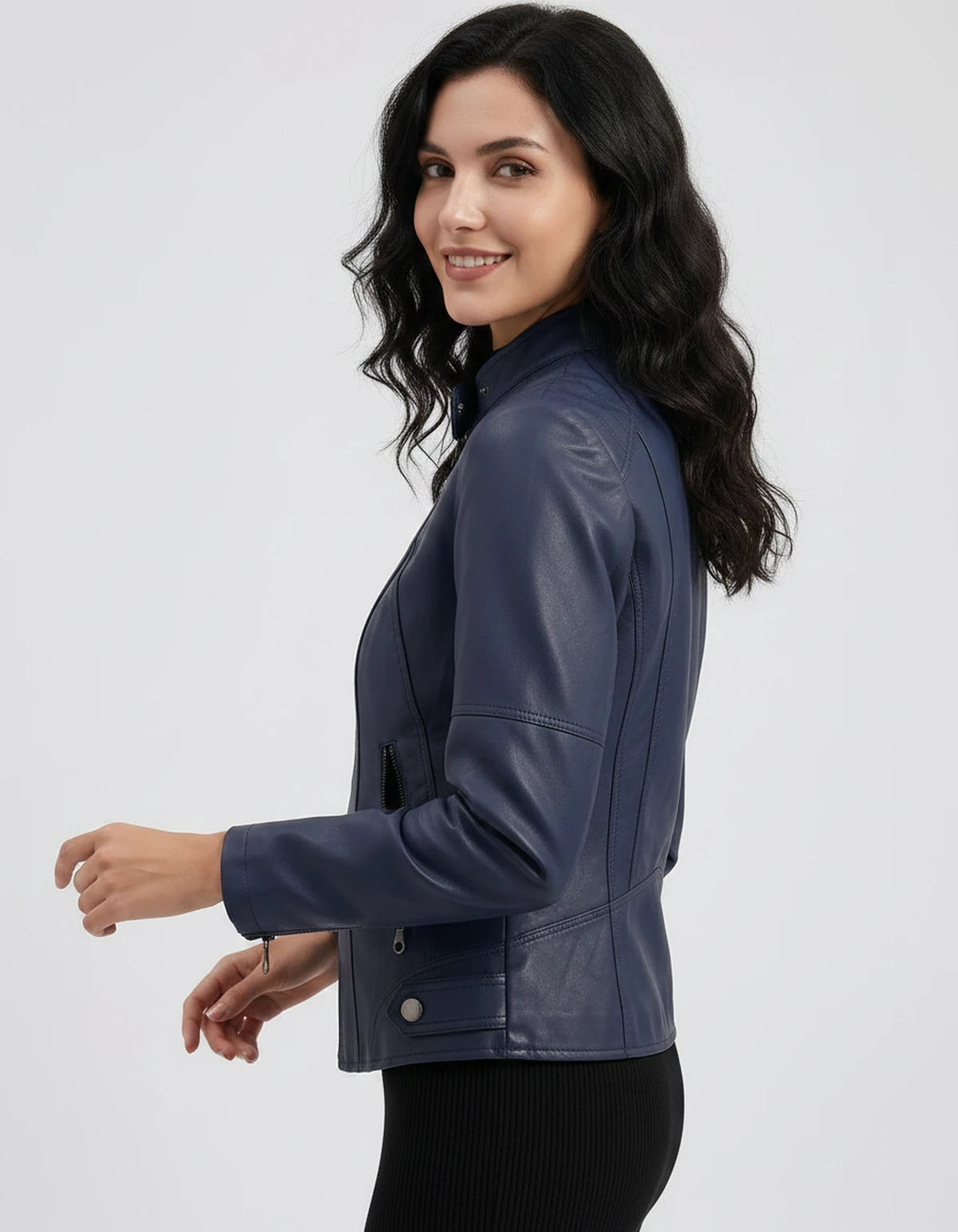 Marcelline Coat — Dark Blue | SKU: SD-83774-darkblue-XS,SD-83774-darkblue-S,SD-83774-darkblue-M,SD-83774-darkblue-L,SD-83774-darkblue-XL,SD-83774-darkblue-2XL