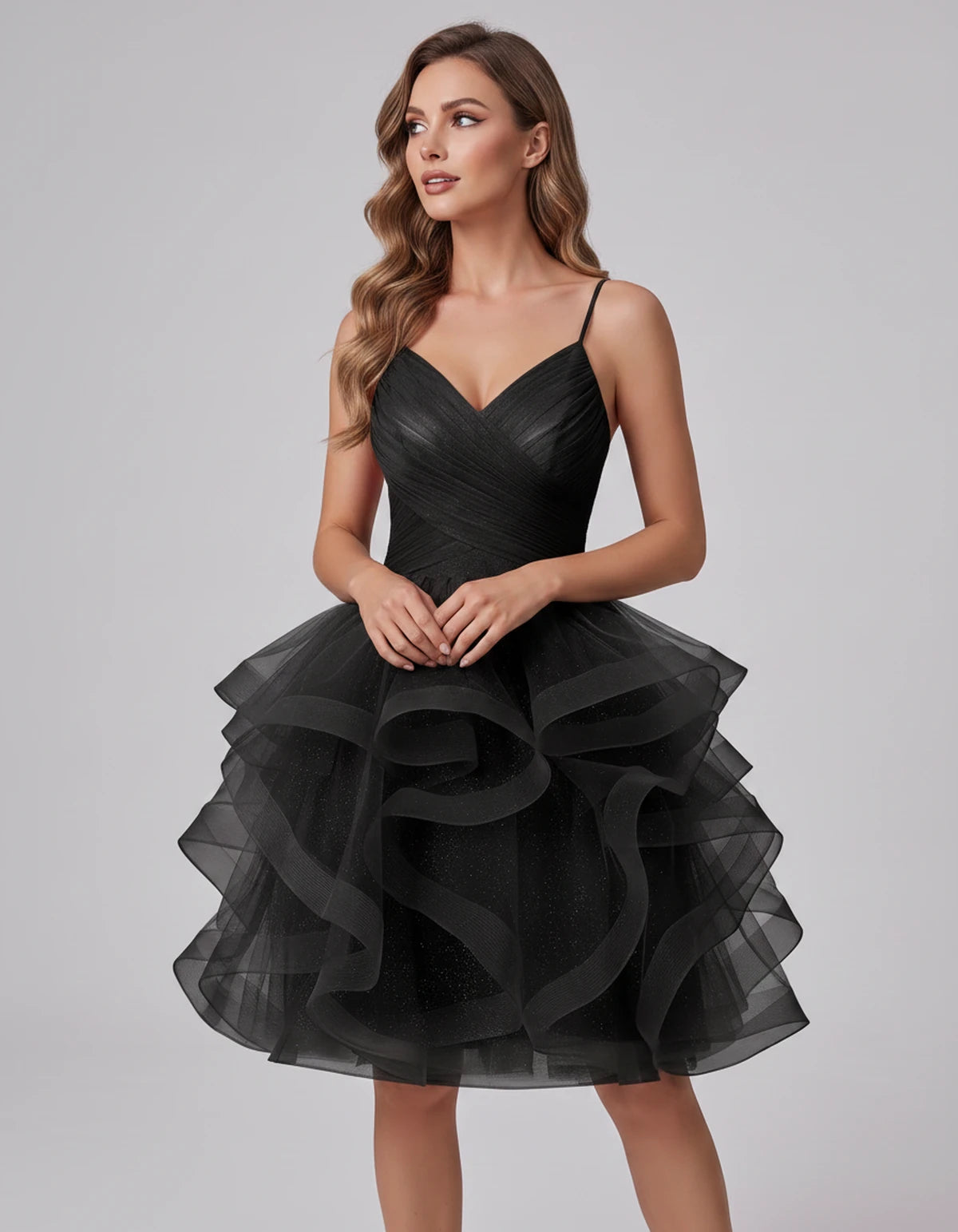 Mariposa Mini Dress — Black | SKU: SD-76342-black-2,SD-76342-black-4,SD-76342-black-6,SD-76342-black-8,SD-76342-black-10,SD-76342-black-12,SD-76342-black-14,SD-76342-black-14W,SD-76342-black-16,SD-76342-black-16W,SD-76342-black-18W,SD-76342-black-20W