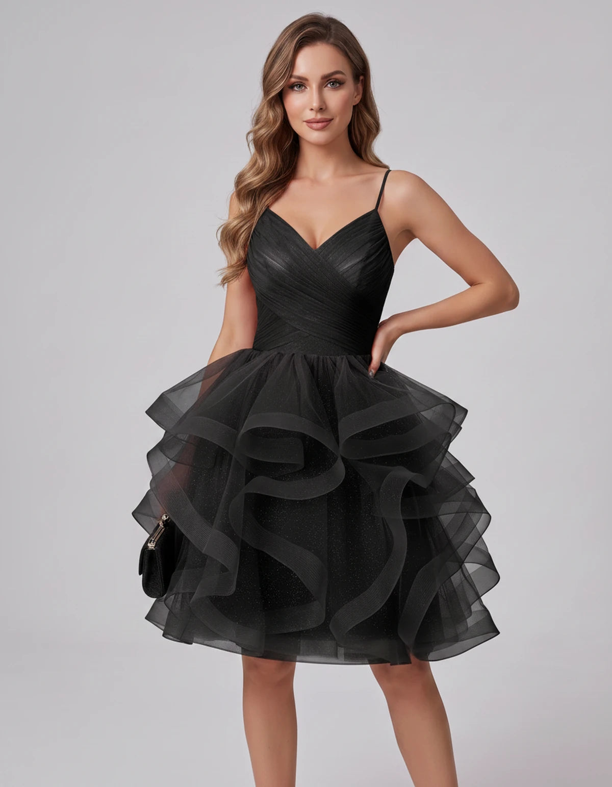 Mariposa Mini Dress — Black | SKU: SD-76342-black-2,SD-76342-black-4,SD-76342-black-6,SD-76342-black-8,SD-76342-black-10,SD-76342-black-12,SD-76342-black-14,SD-76342-black-14W,SD-76342-black-16,SD-76342-black-16W,SD-76342-black-18W,SD-76342-black-20W