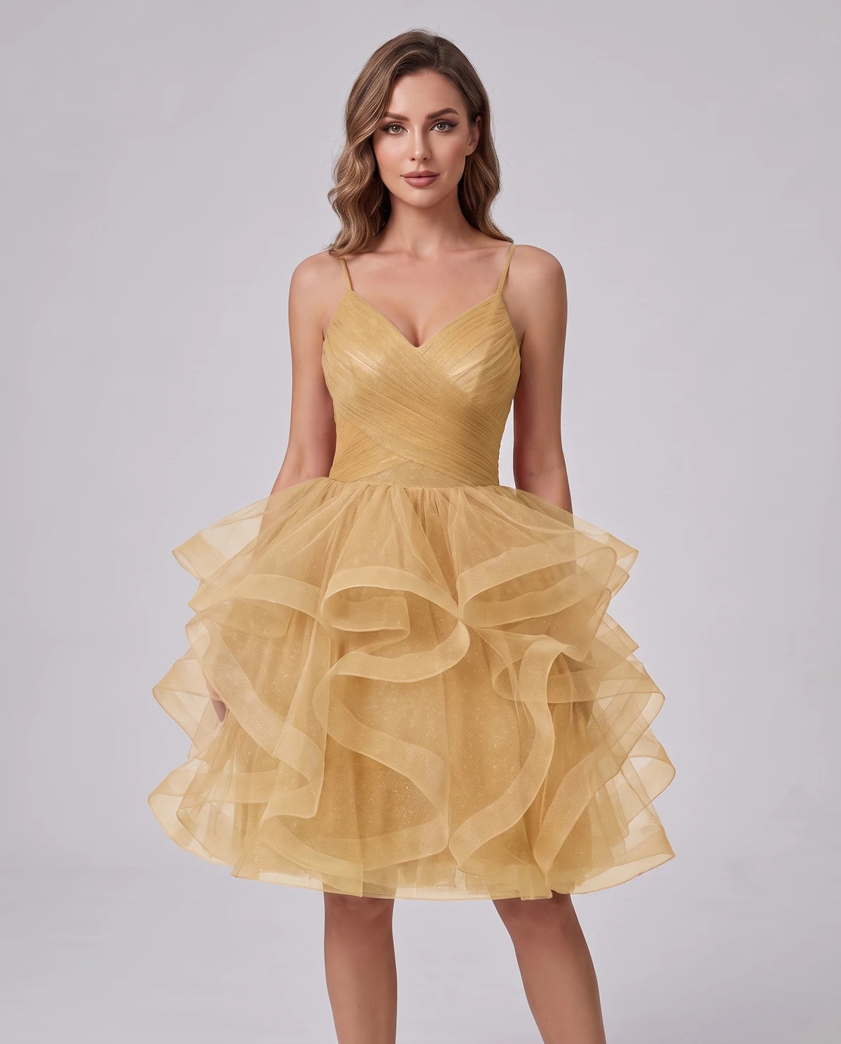 Mariposa Mini Dress — Gold