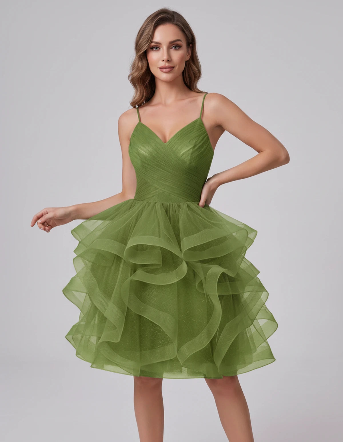Mariposa Mini Dress — Green | SKU: SD-76342-green-2,SD-76342-green-4,SD-76342-green-6,SD-76342-green-8,SD-76342-green-10,SD-76342-green-12,SD-76342-green-14,SD-76342-green-14W,SD-76342-green-16,SD-76342-green-16W,SD-76342-green-18W,SD-76342-green-20W