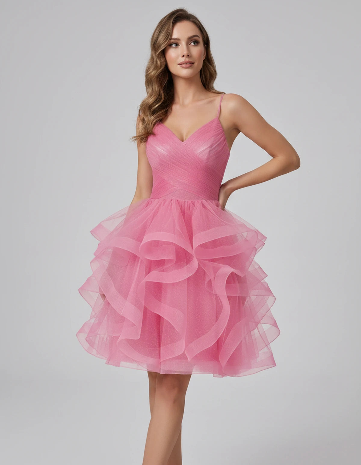 Mariposa Mini Dress — Hot Pink | SKU: SD-76342-hotpink-2,SD-76342-hotpink-4,SD-76342-hotpink-6,SD-76342-hotpink-8,SD-76342-hotpink-10,SD-76342-hotpink-12,SD-76342-hotpink-14,SD-76342-hotpink-14W,SD-76342-hotpink-16,SD-76342-hotpink-16W,SD-76342-hotpink-18W,SD-76342-hotpink-20W