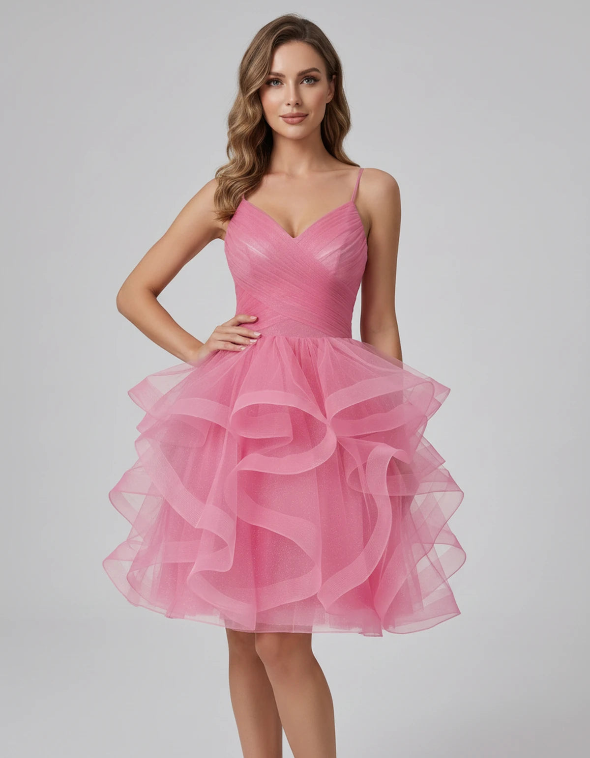 Mariposa Mini Dress — Hot Pink | SKU: SD-76342-hotpink-2,SD-76342-hotpink-4,SD-76342-hotpink-6,SD-76342-hotpink-8,SD-76342-hotpink-10,SD-76342-hotpink-12,SD-76342-hotpink-14,SD-76342-hotpink-14W,SD-76342-hotpink-16,SD-76342-hotpink-16W,SD-76342-hotpink-18W,SD-76342-hotpink-20W