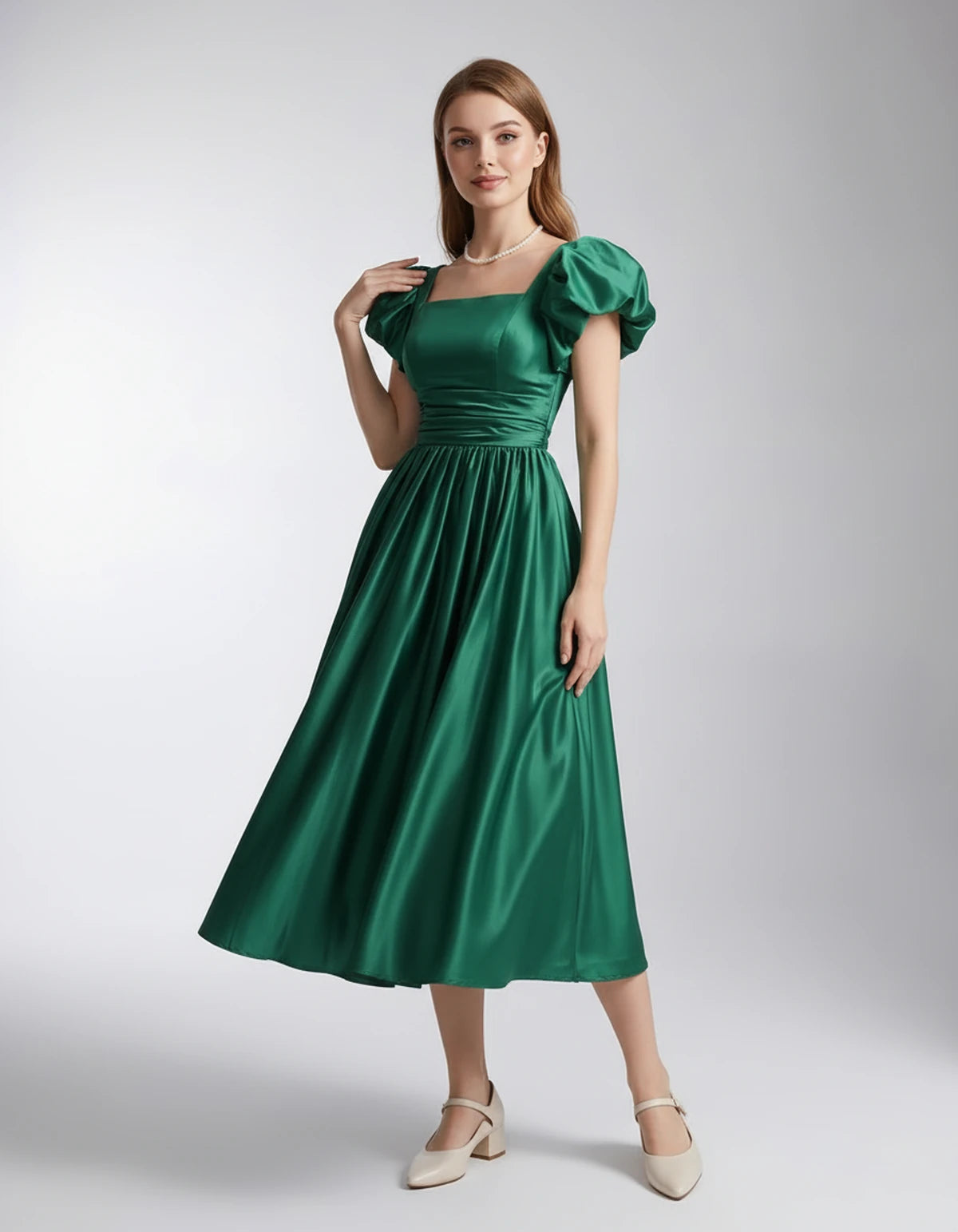 Marisol Midi Dresses — Emerald Green | SKU: SD-80159-emeraldgreen-2,SD-80159-emeraldgreen-4,SD-80159-emeraldgreen-6,SD-80159-emeraldgreen-8,SD-80159-emeraldgreen-10,SD-80159-emeraldgreen-12,SD-80159-emeraldgreen-14,SD-80159-emeraldgreen-16,SD-80159-emeraldgreen-16W,SD-80159-emeraldgreen-18W,SD-80159-emeraldgreen-20W,SD-80159-emeraldgreen-22W