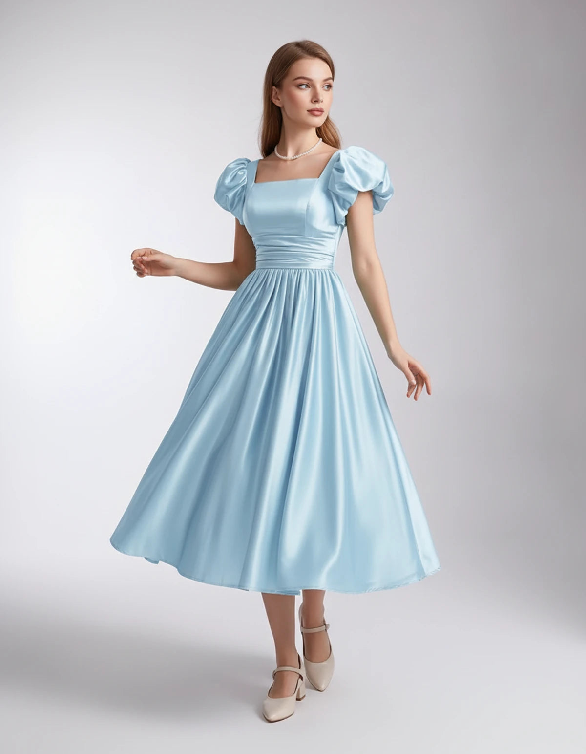 Marisol Midi Dresses — Light Blue | SKU: SD-80159-lightblue-2,SD-80159-lightblue-4,SD-80159-lightblue-6,SD-80159-lightblue-8,SD-80159-lightblue-10,SD-80159-lightblue-12,SD-80159-lightblue-14,SD-80159-lightblue-16,SD-80159-lightblue-16W,SD-80159-lightblue-18W,SD-80159-lightblue-20W,SD-80159-lightblue-22W